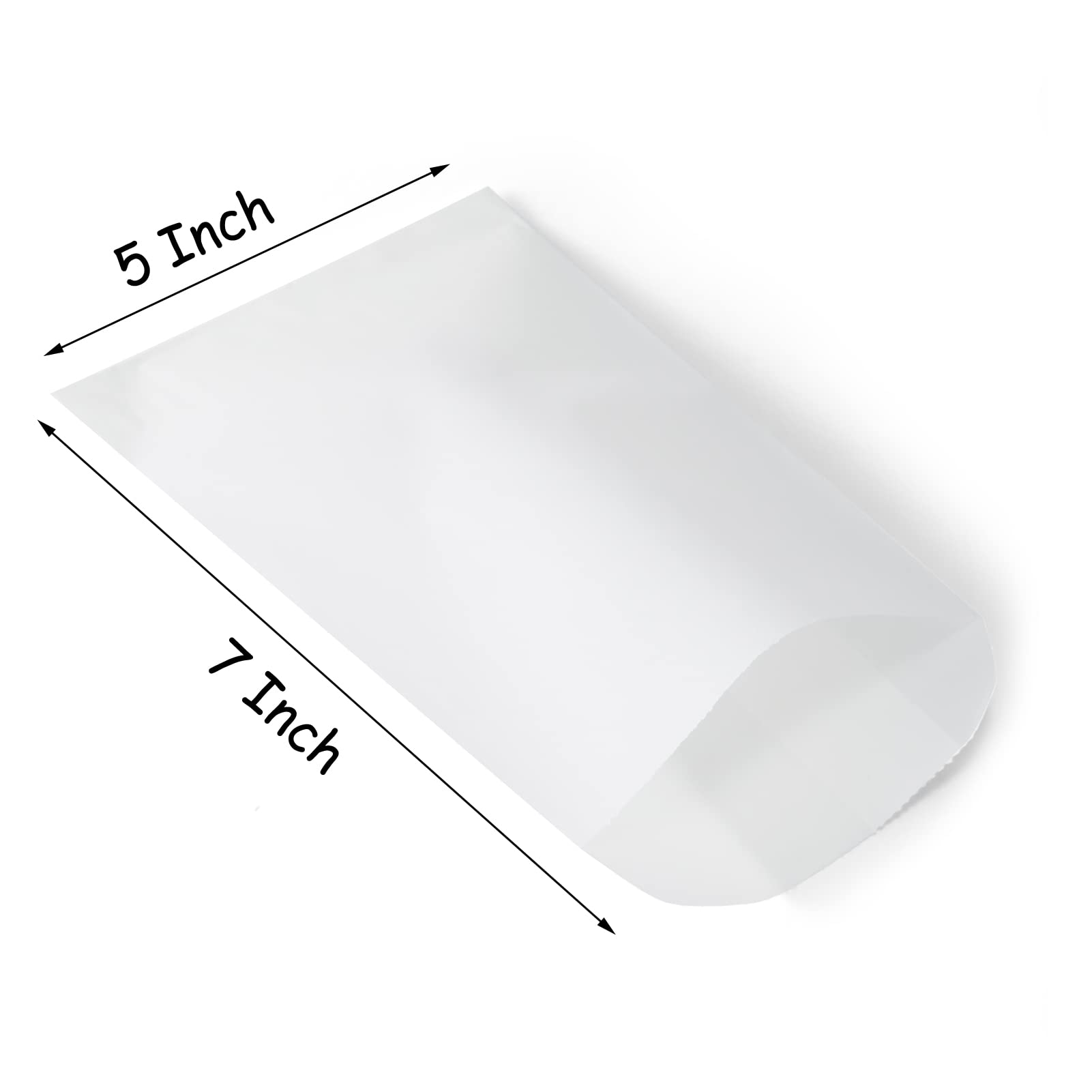 Tendwarm 100 Pcs 5x7 Inches Glassine Waxed Paper Gift Bags - Eco-Friendly Small Party Favor Bags for Weddings, Baby Showers & Birthday Gifts