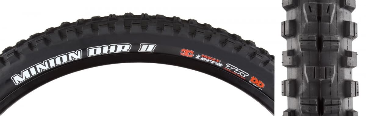 Maxxis Minion DHR II Mountain Bike Tires - 60 TPI, 3C Compound, EXO Protection, Folding Bead - Premium MTB Tires for Trail, Enduro & Downhill Riding