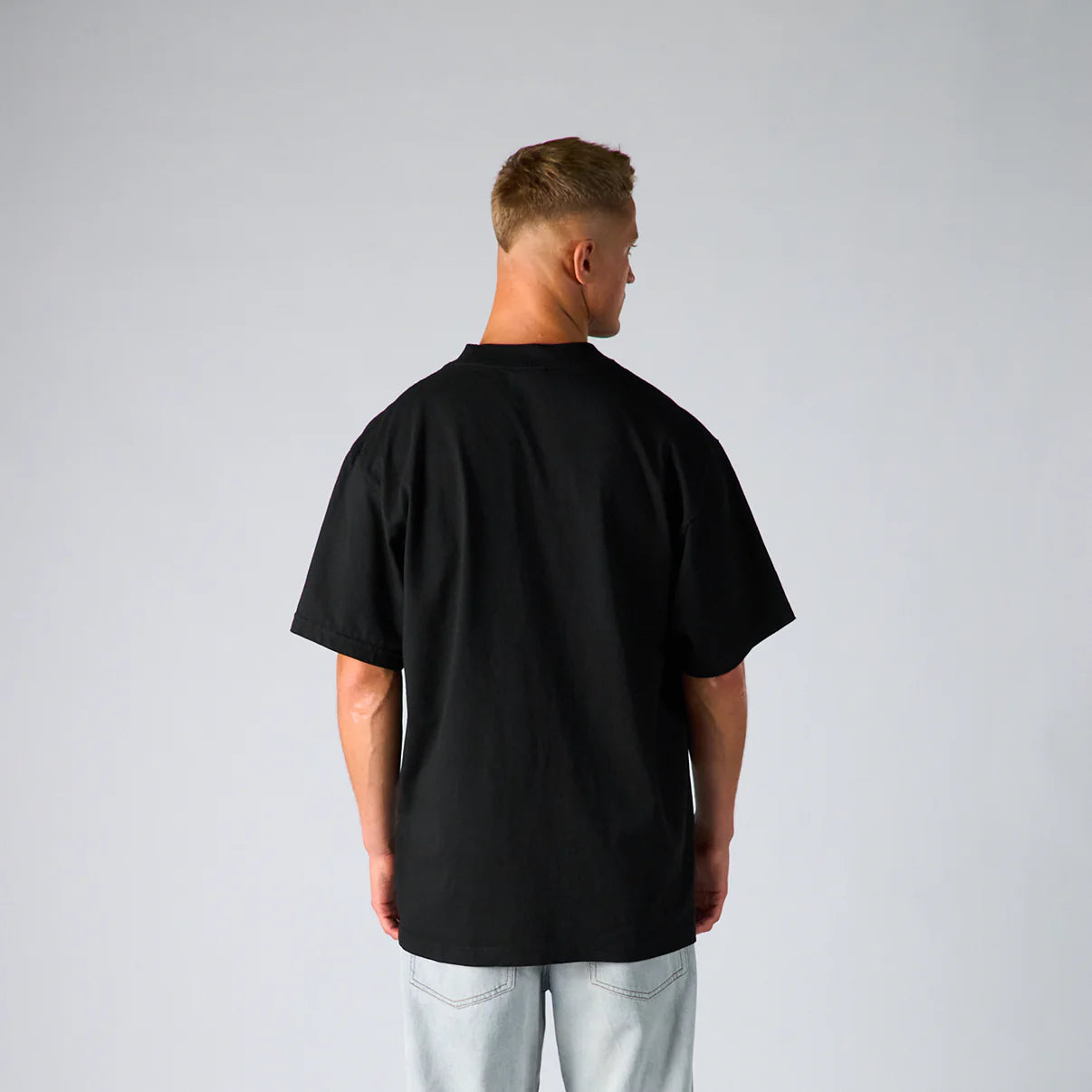 Shaka Wear Max Heavyweight Garment Dye Black T-Shirt - Premium Cotton Tee for Men - Casual Streetwear & Gym Workout Shirt