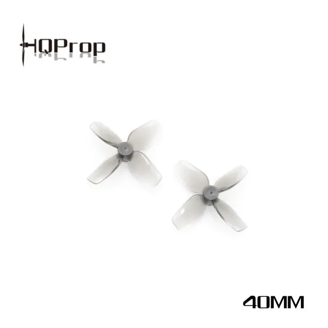 HQProp Micro Whoop Propeller 40MMX4 Grey (2CW+2CCW) - Durable Polycarbonate Drone Props (Pack of 8) for Tiny Whoop FPV Racing and Indoor Drone Flying