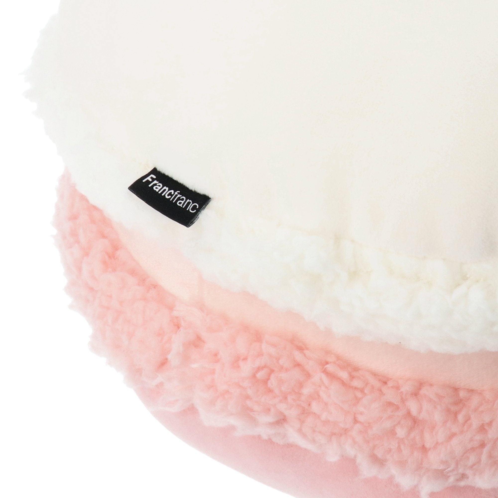 Macaroonu Cushion 300x300mm Soft Pink & Ivory Square Pillow for Sofa, Bed, Nursery - Home Decor & Comfort Accessory