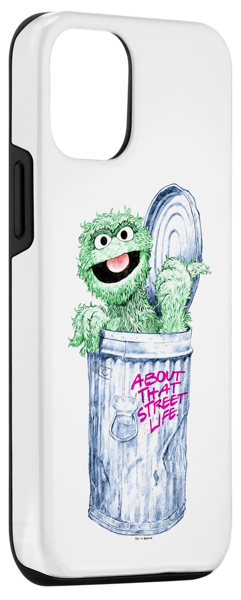 iPhone 12/12 Pro Sesame Street Oscar the Grouch Street Life Case - Durable Protective Phone Cover for iPhone 12 Series - Perfect for Fans of Sesame Street & Fun Character Designs