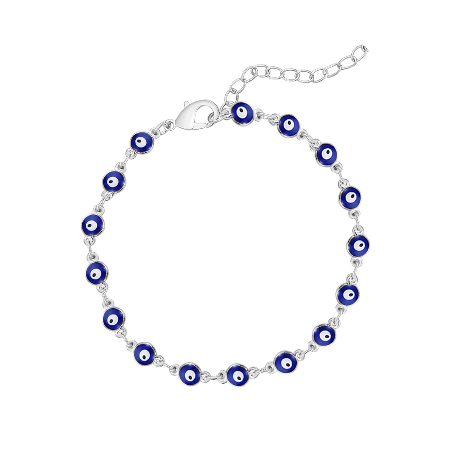 Trendy Dainty Gold Evil Eye Bracelet for Women - Turkish Lucky Hand Chain Jewelry Gift for Birthday, Anniversary & Everyday Wear