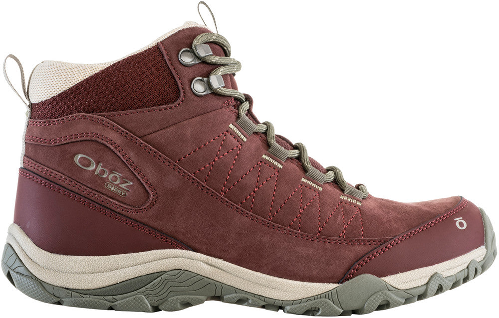 Oboz Ousel Mid B-Dry Wide Women's Hiking Boots - Waterproof & Comfortable for Outdoor Adventures, Trail Walking & Backpacking