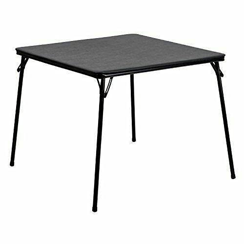 CarteRE Black Folding Table - Portable Foldable Desk for Home, Office & Outdoor Use - Compact Space-Saving Design for Dining, Work & Camping
