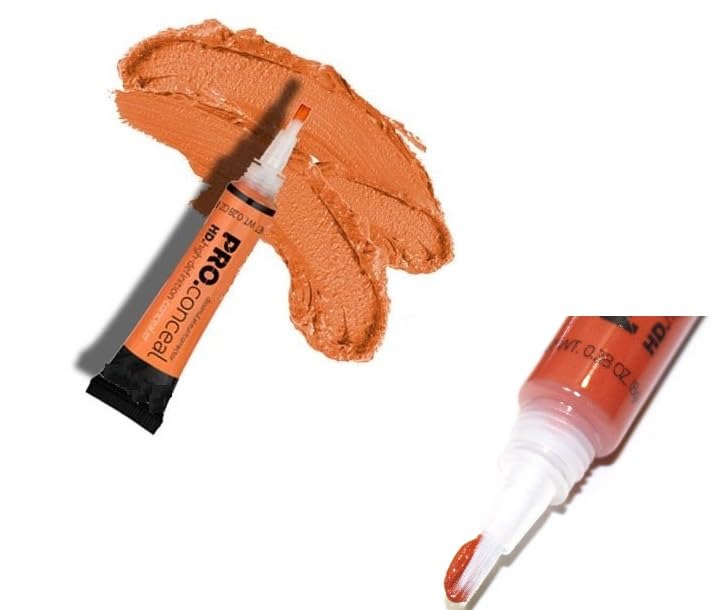 Long Lasting Orange Color Corrector Concealer for Dark Circles & Under Eye Bags - Brightening Makeup for All Skin Tones | Perfect for Daily Use, Photo Shoots & Special Occasions