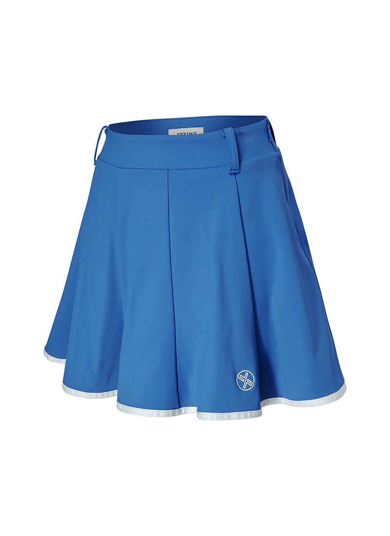 Flared Skirt with Line Trim - Women's A-Line Midi Skirt for Casual & Office Wear | Perfect for Spring & Summer Outfits