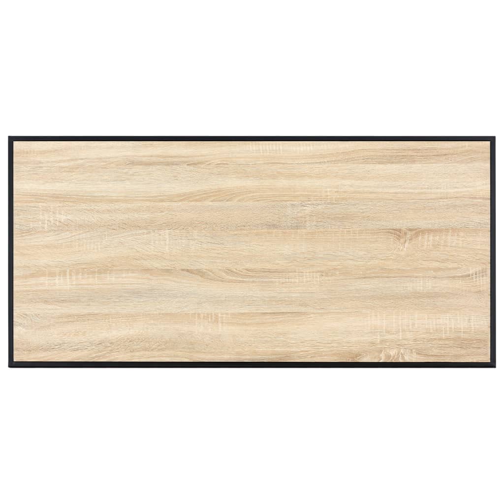 Expandable Oak Dining Table with Metal Legs - 47.2
