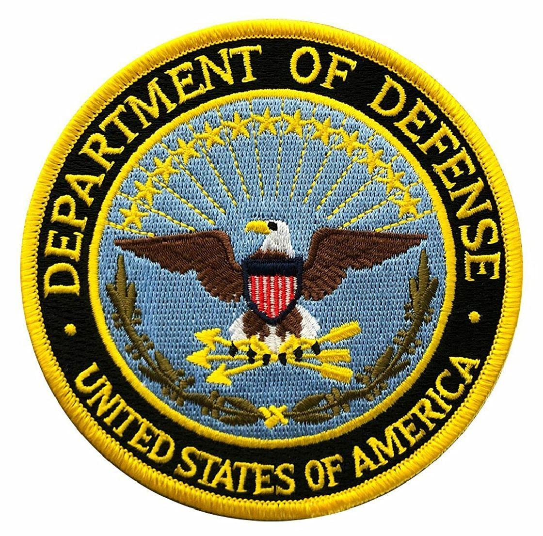 Authentic US Military DOD Patch 4x4 Inch - Iron On or Sew On for Jackets, Hats & Tactical Gear | Official Department of Defense Emblem