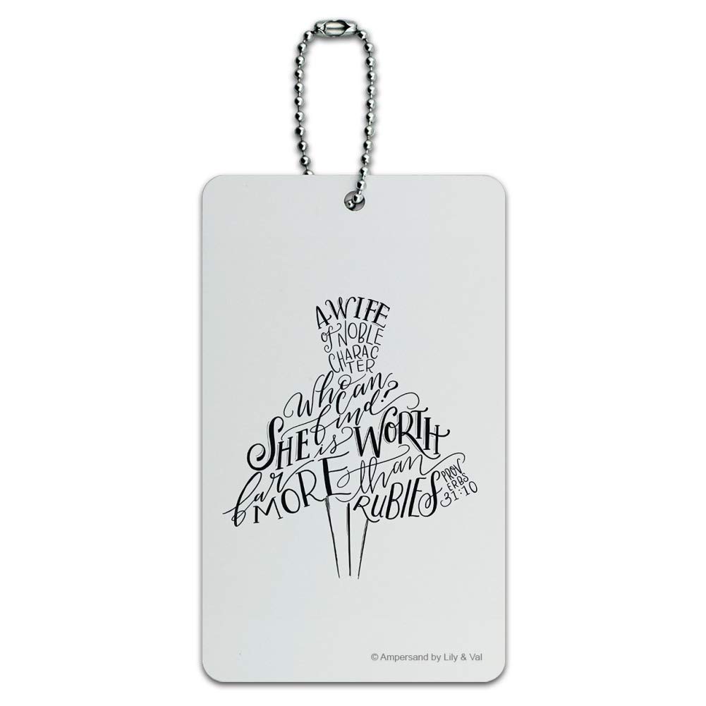 Elegant Proverbs 31 Woman Inspired Luggage Tag - Durable Carry-On ID Tag for Suitcases, Travel Bags & Backpacks - Perfect for Christian Women's Travel Accessories & Bible Study Group Gifts