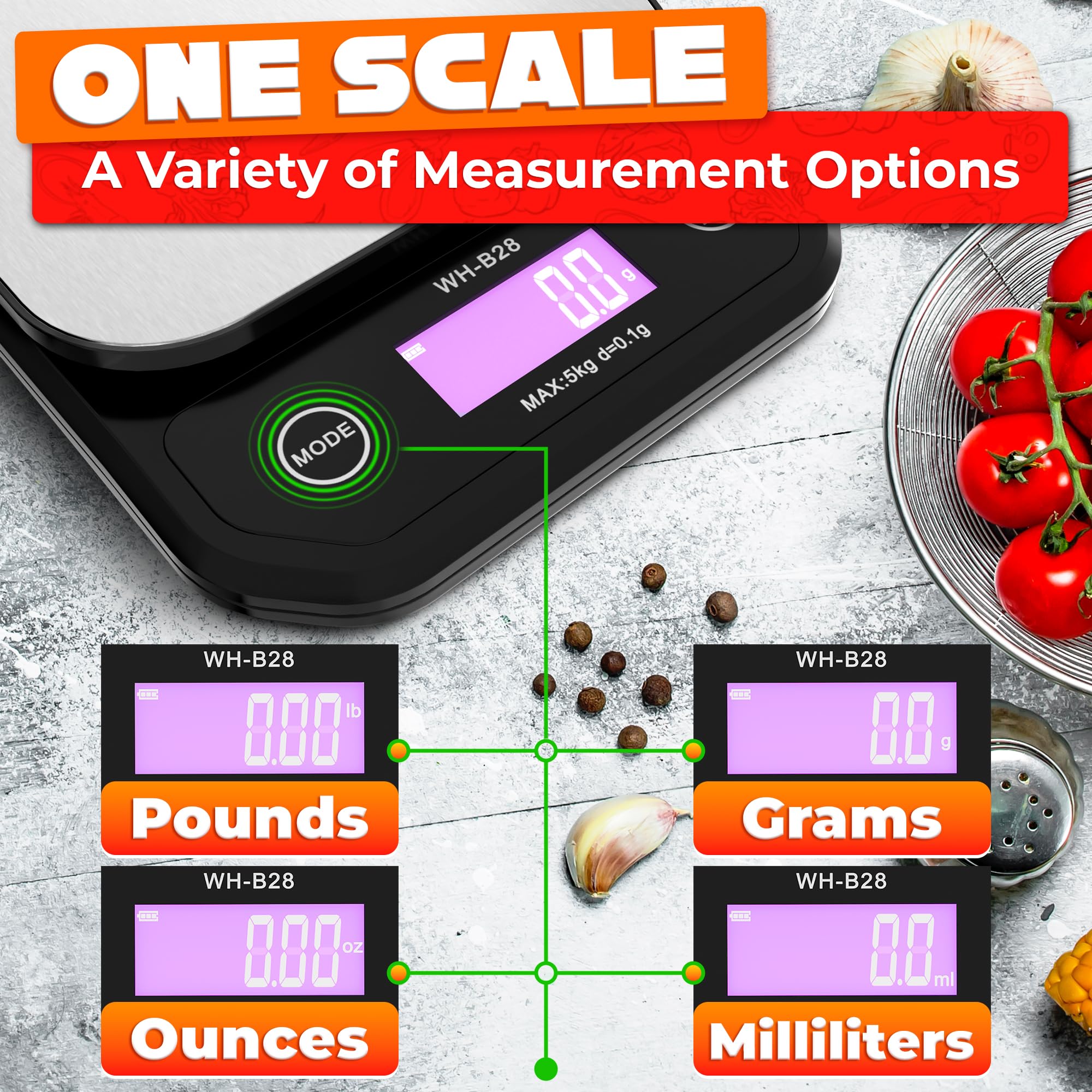 5kg Digital Kitchen Scale for Baking & Sourdough | Precise Food Weighing