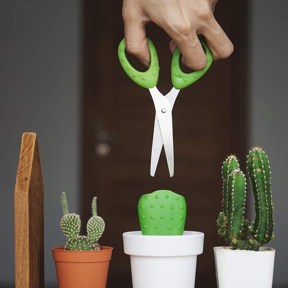Premium Cactus Scissors with Storage Container - Sharp Pruning Shears for Succulents, Cacti & Small Plants - Ideal for Gardening, Landscaping & Indoor Plant Care