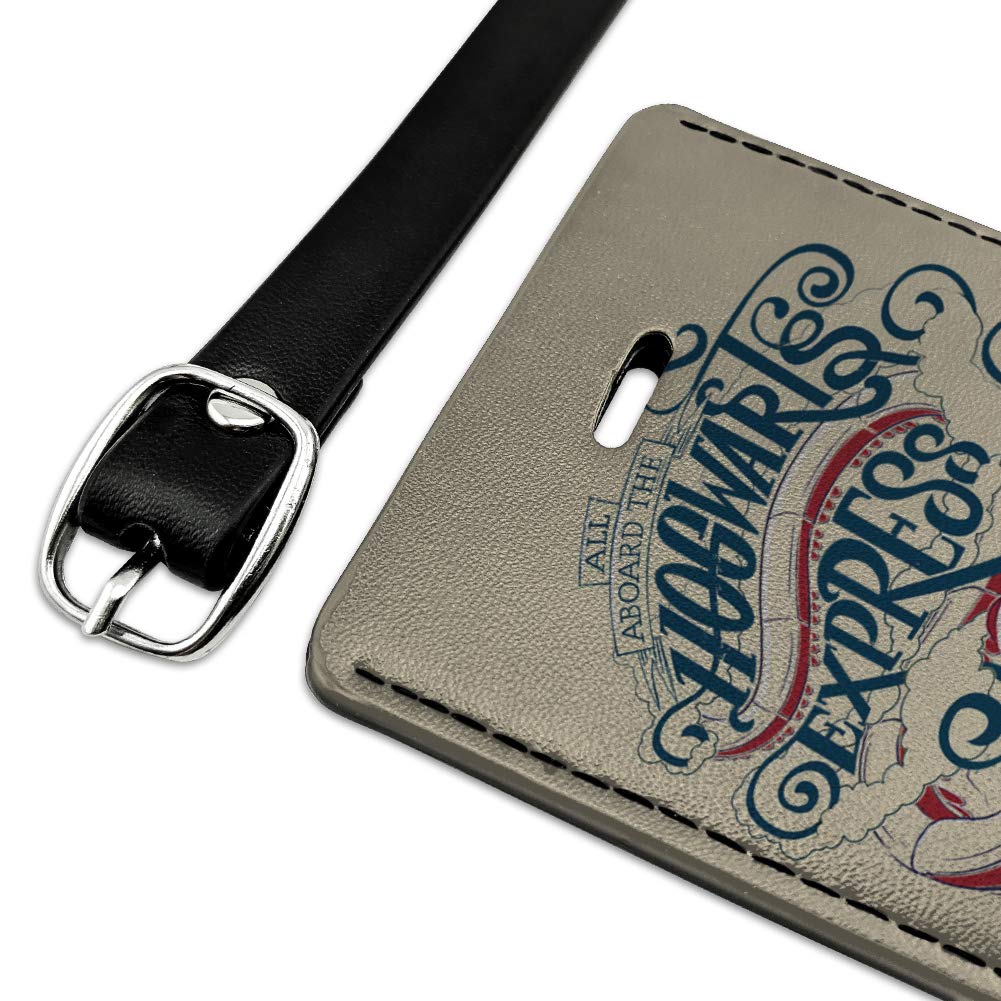 Harry Potter Hogwarts Express Leather Luggage Tag - Rectangle Carry-On ID Tag for Suitcases & Bags - Perfect for Travel, Cosplay & Harry Potter Fans