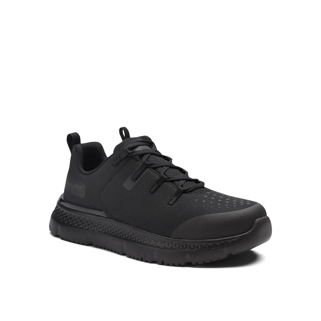 Intercept Steel Toe Oxford Work Shoes for Men - Black Safety Shoes for Construction & Industrial Work | Comfortable & Durable Work Boots