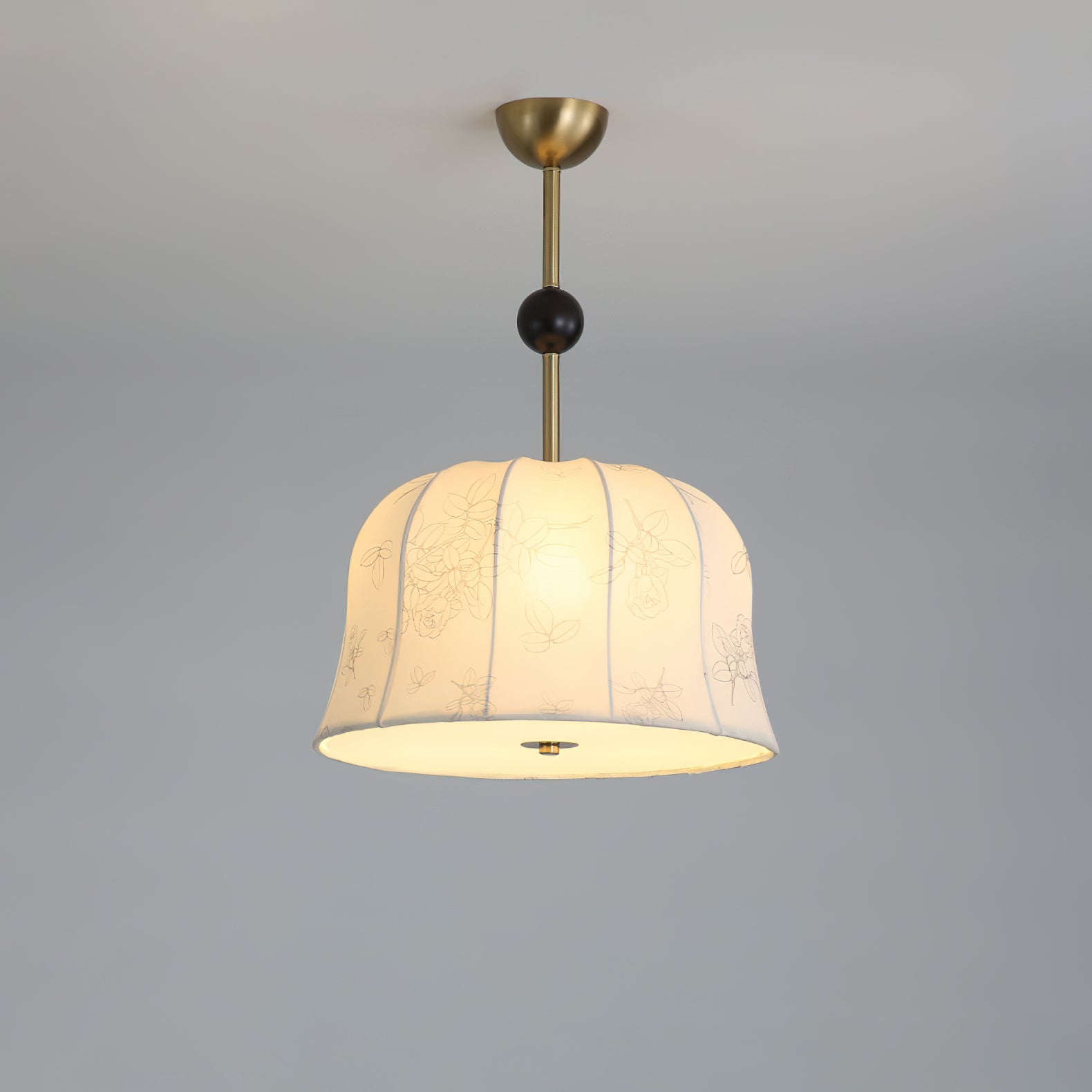 Blossom Curve Pendant Lamp - Modern Floral Glass Ceiling Light Fixture for Dining Room, Bedroom & Living Room Decor
