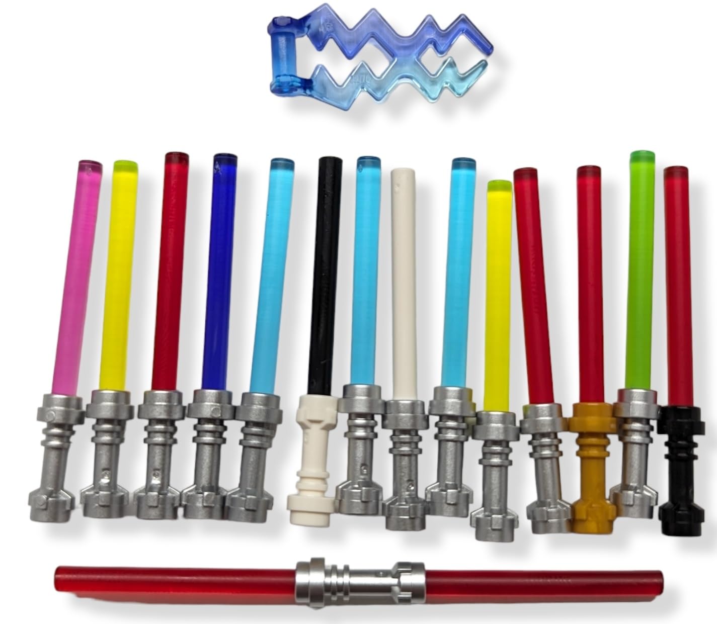 LEGO Star Wars Lightsaber Set with Rare Colors & Metallic Hilts - 15 Unique Pieces Including Trans-Green | Collectible Building Toys for Display & Play | Perfect for Star Wars Fans & LEGO Enthusiasts