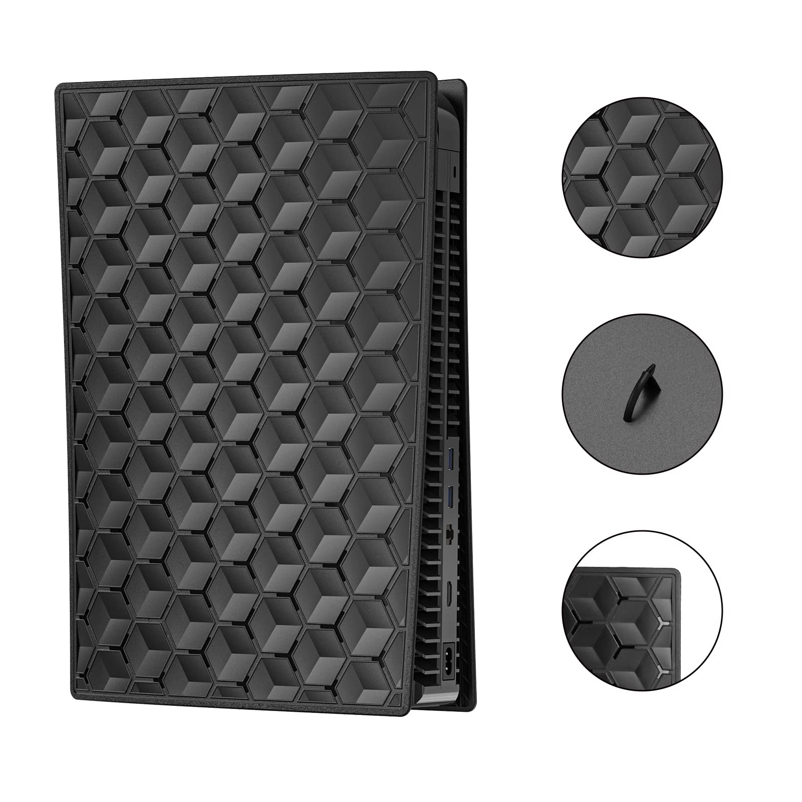 Geekria PS5 Console Cover - Scratchproof, Dustproof ABS Shell Case for Gaming Protection
