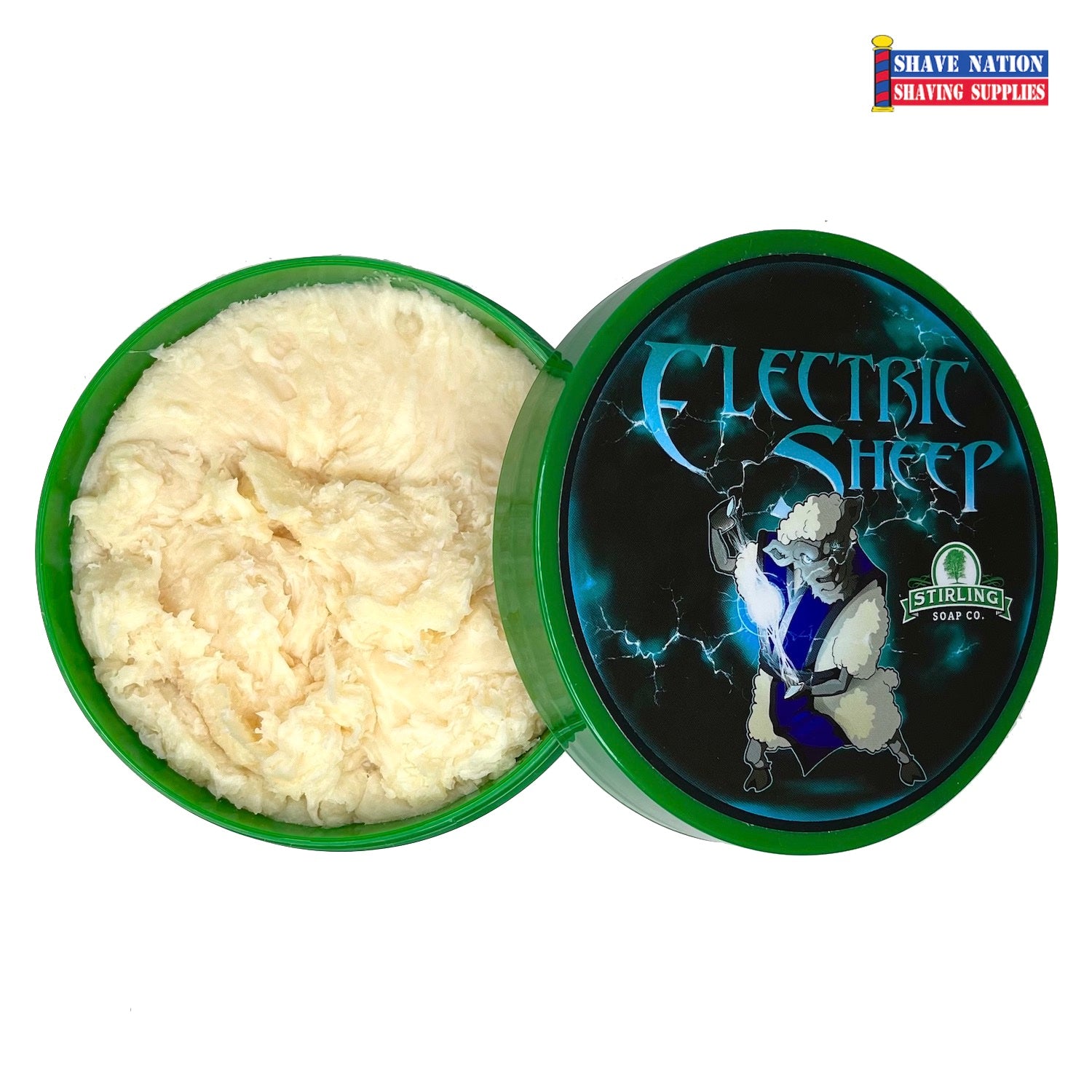Premium Stirling Shaving Soap for Men - All-Natural Glycerin Shaving Soap Bar with Shea Butter & Essential Oils - Smooth, Close Shave for Sensitive Skin - Perfect for Wet Shaving, Travel & Grooming Kits