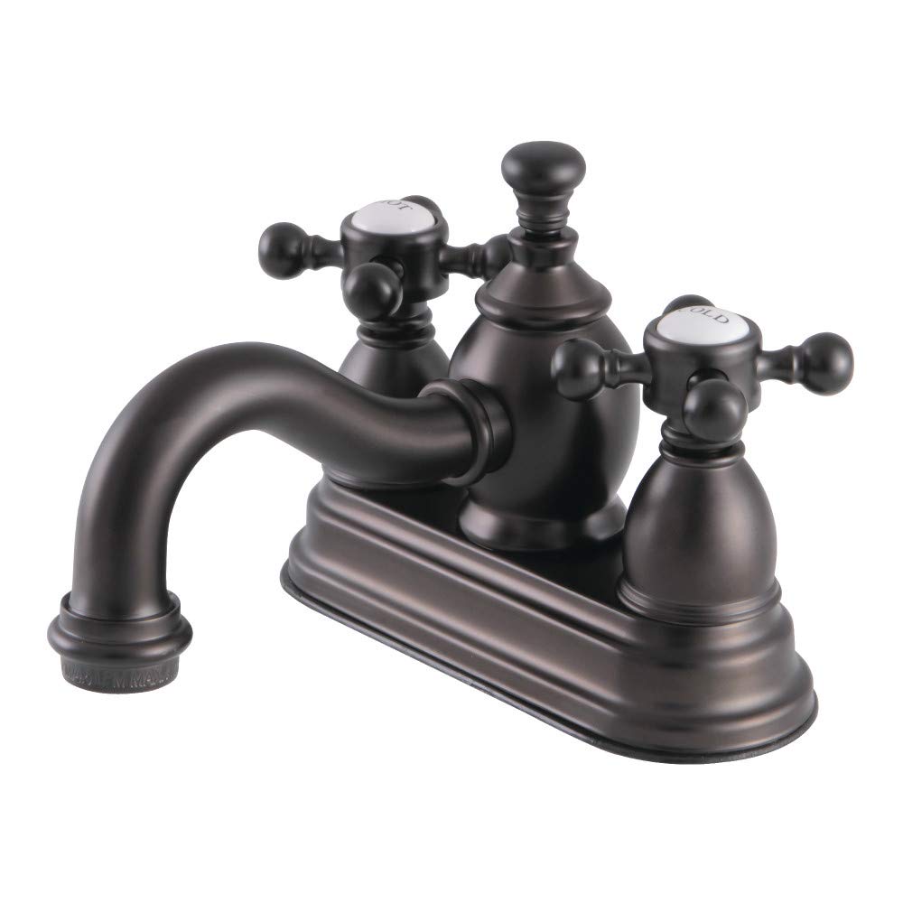 Kingston Brass KS7105BX 4 Inch Centerset Bathroom Faucet in Oil Rubbed Bronze - Perfect for Modern Bathroom Vanities and Powder Rooms