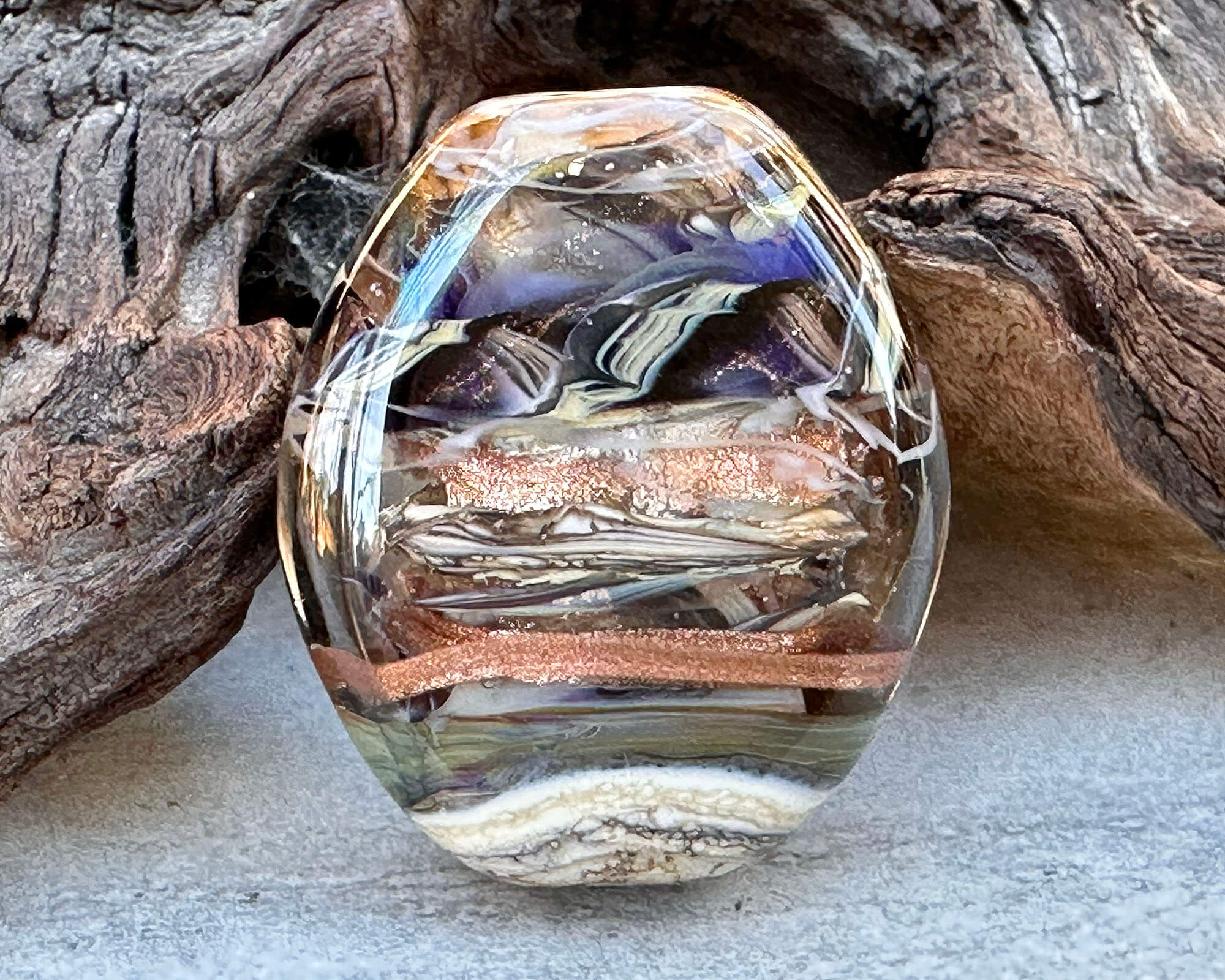 Organic Lampwork Focal Bead SRA - Handmade Glass Art Bead for Jewelry Making, DIY Crafts & Beading Projects - Perfect for Necklaces, Bracelets & Earrings