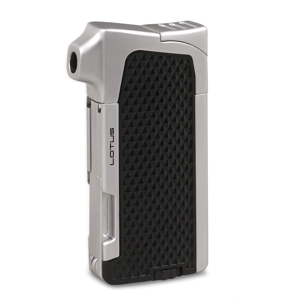Condor Pipe Lighter - Windproof Butane Lighter for Tobacco Pipes & Cigars | Black & Chrome Finish | Perfect for Outdoor Use, Camping & Travel