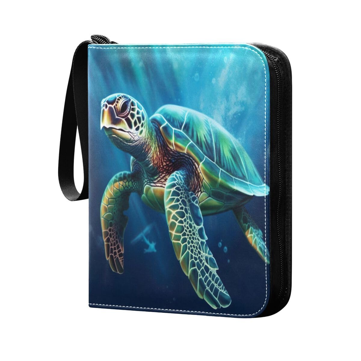 Nander 400-Pocket Sea Turtle Trading Card Binder with Sleeves - Baseball, Football & Game Card Organizer - Premium Collectible Card Album for Sports & Gaming Enthusiasts - Perfect for Storage, Display & Trading