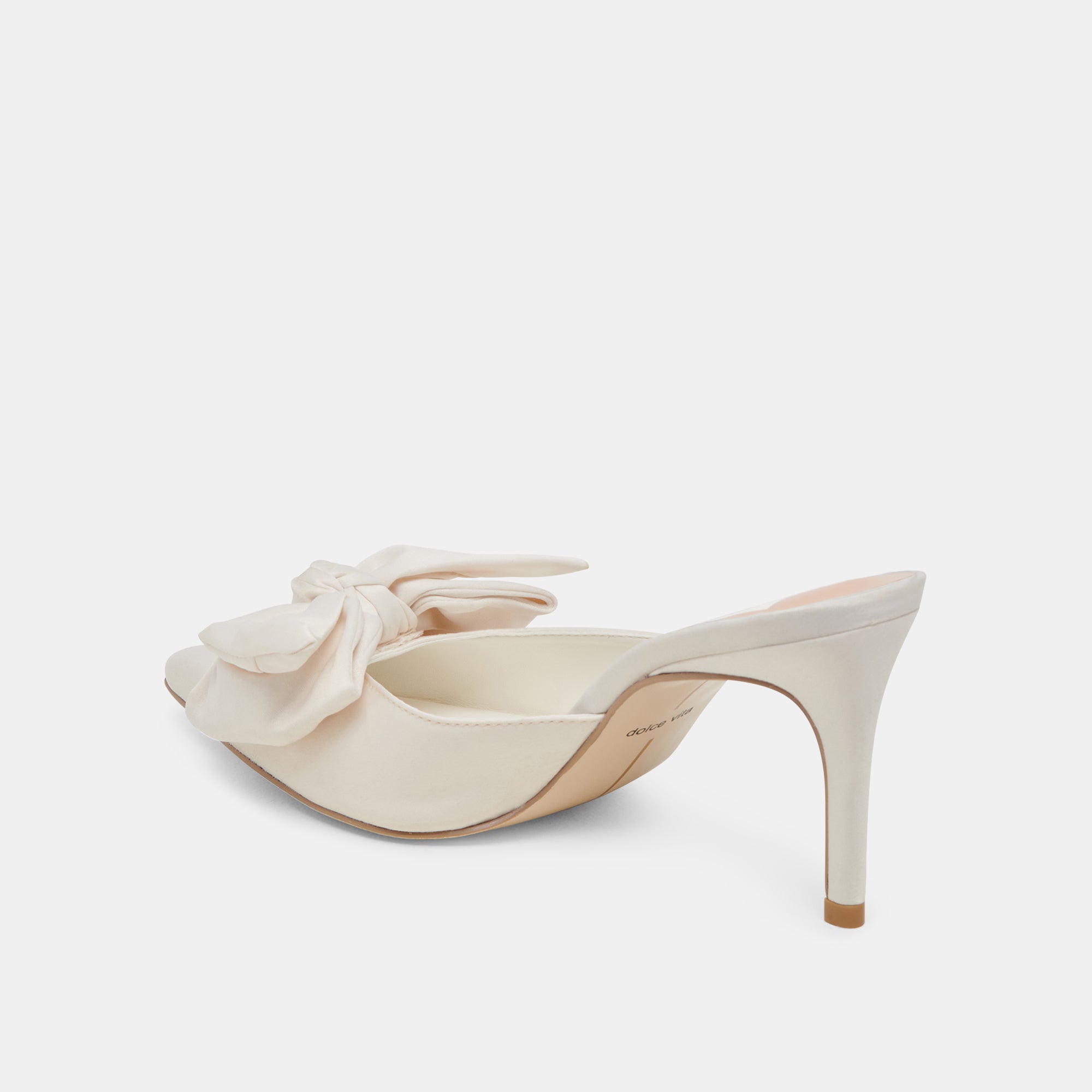 KAYLI Women's White Satin High Heels - Elegant Pointed Toe Pumps for Party, Wedding & Evening Wear