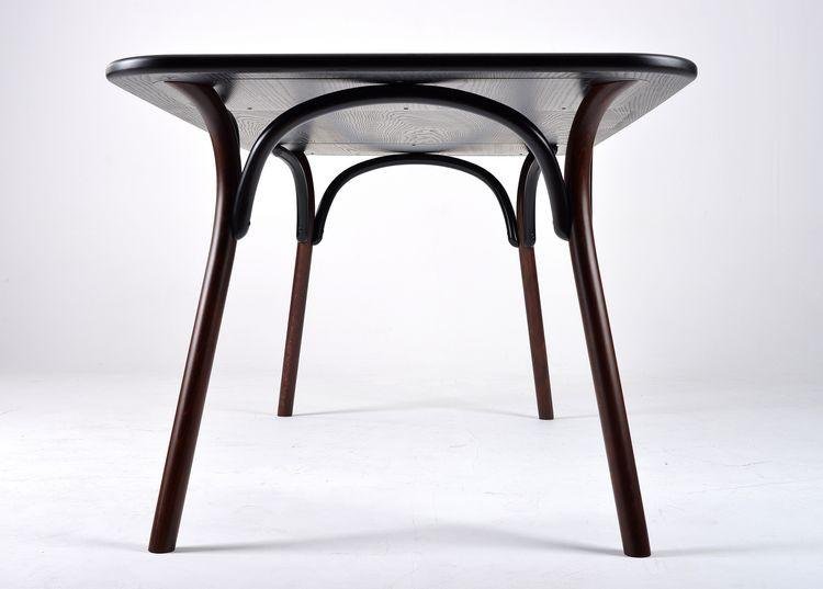 GTV Arch Bentwood Dining Table - Modern Wooden Kitchen Table for 6 - Elegant Round Dining Room Table for Home, Restaurant & Cafe Use