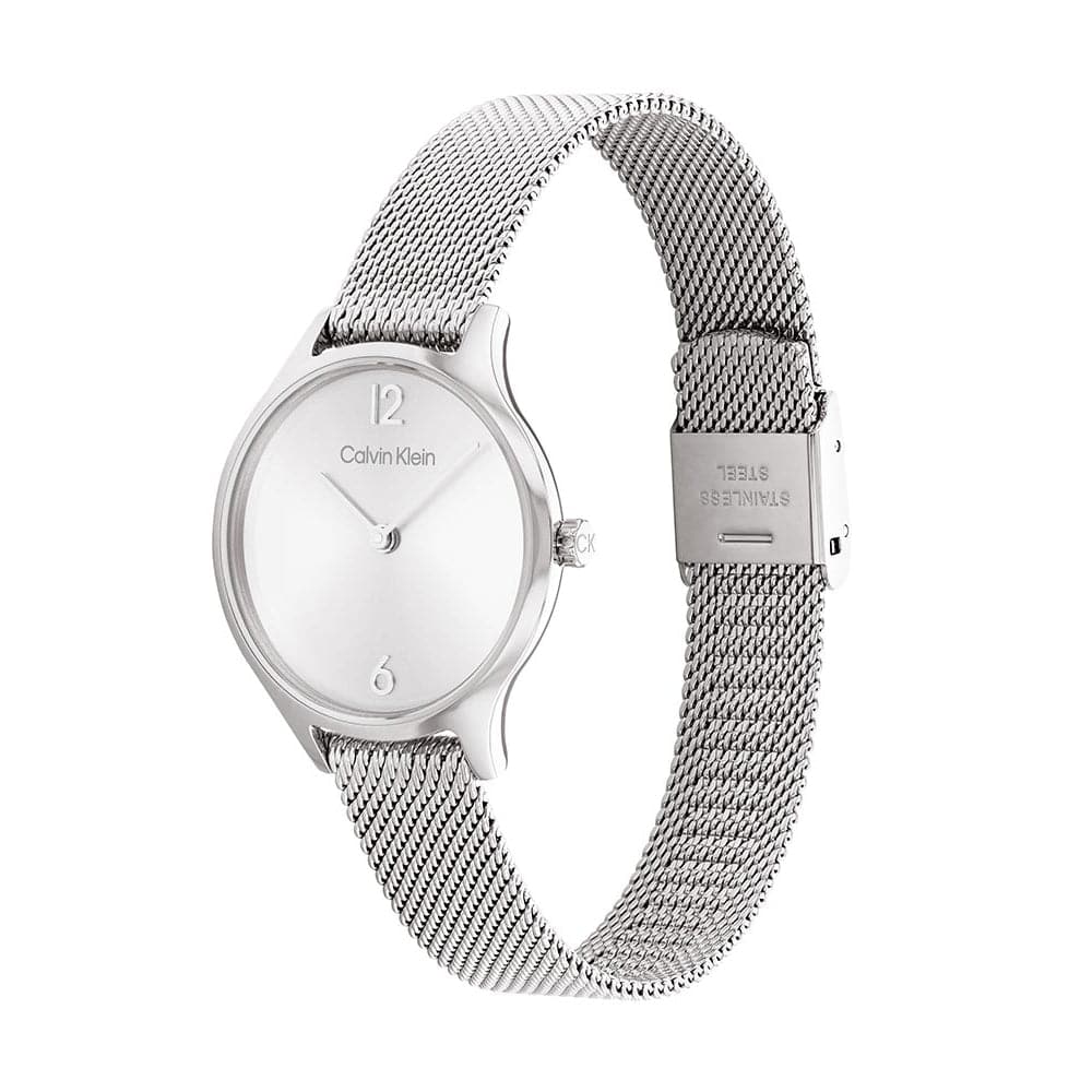 Calvin Klein Women's Watch with Silver Dial & Milanese Strap - Model 25200058 | Elegant Fashion Accessory for Business, Party & Everyday Wear