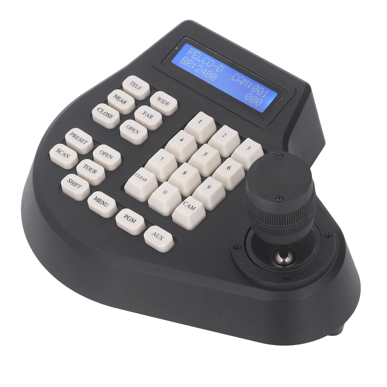 Professional Analog 3D Joystick PTZ Controller for CCTV Dome Cameras - RS485 D/P Compatible with LCD Display - Perfect for Security Surveillance & Remote Monitoring Systems