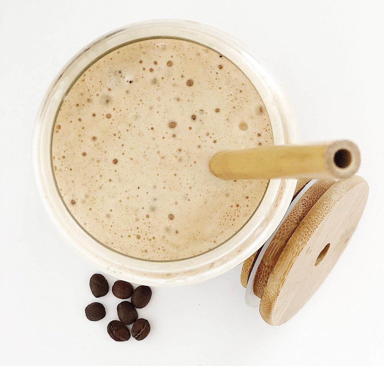 Eco-Friendly 500ml Bamboo Glass Drinking Jar with Lid - Reusable Water Bottle for Home, Office, Gym & Outdoor Activities