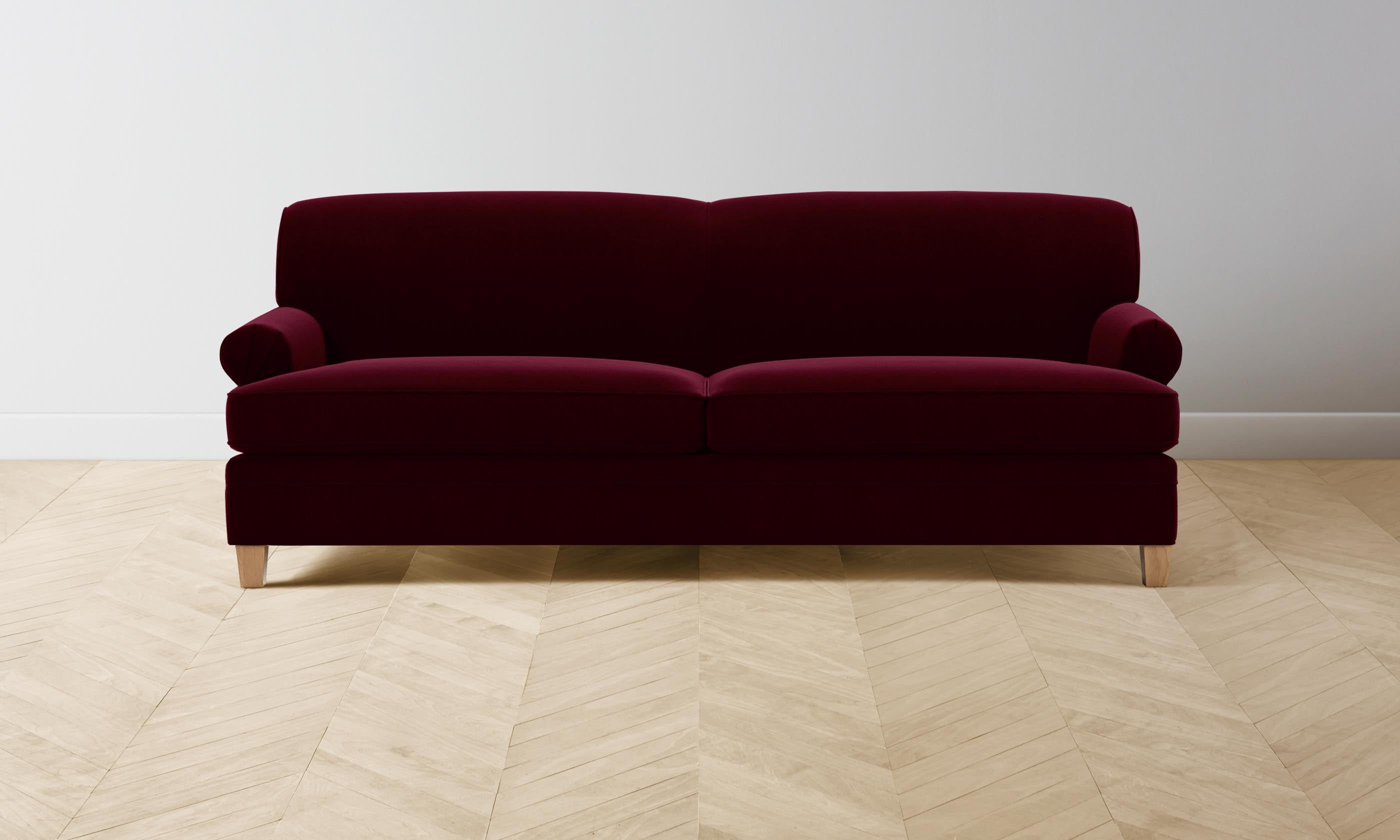 Luxury Carmine Sofa with Mohair Upholstery in Crimson Red - Perfect for Living Room, Lounge & Modern Home Decor