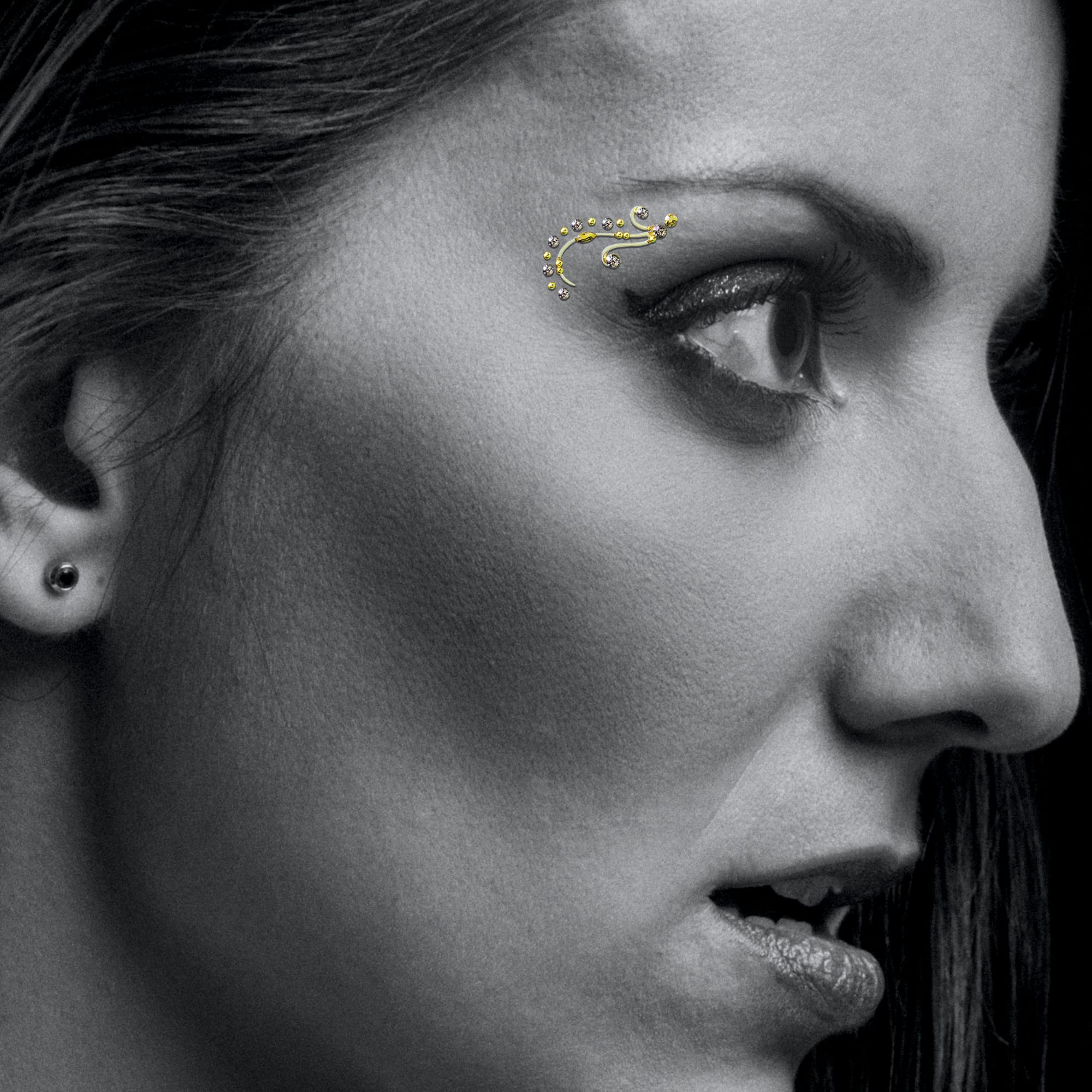 Comet Busters Face Gems - Glitter Eye Jewels for Rave Makeup, Festival Eye Decorations, Face Stickers & Bindi (JEWEYE001-1/JEWEYE020) - Perfect for Halloween, Cosplay & EDM Parties