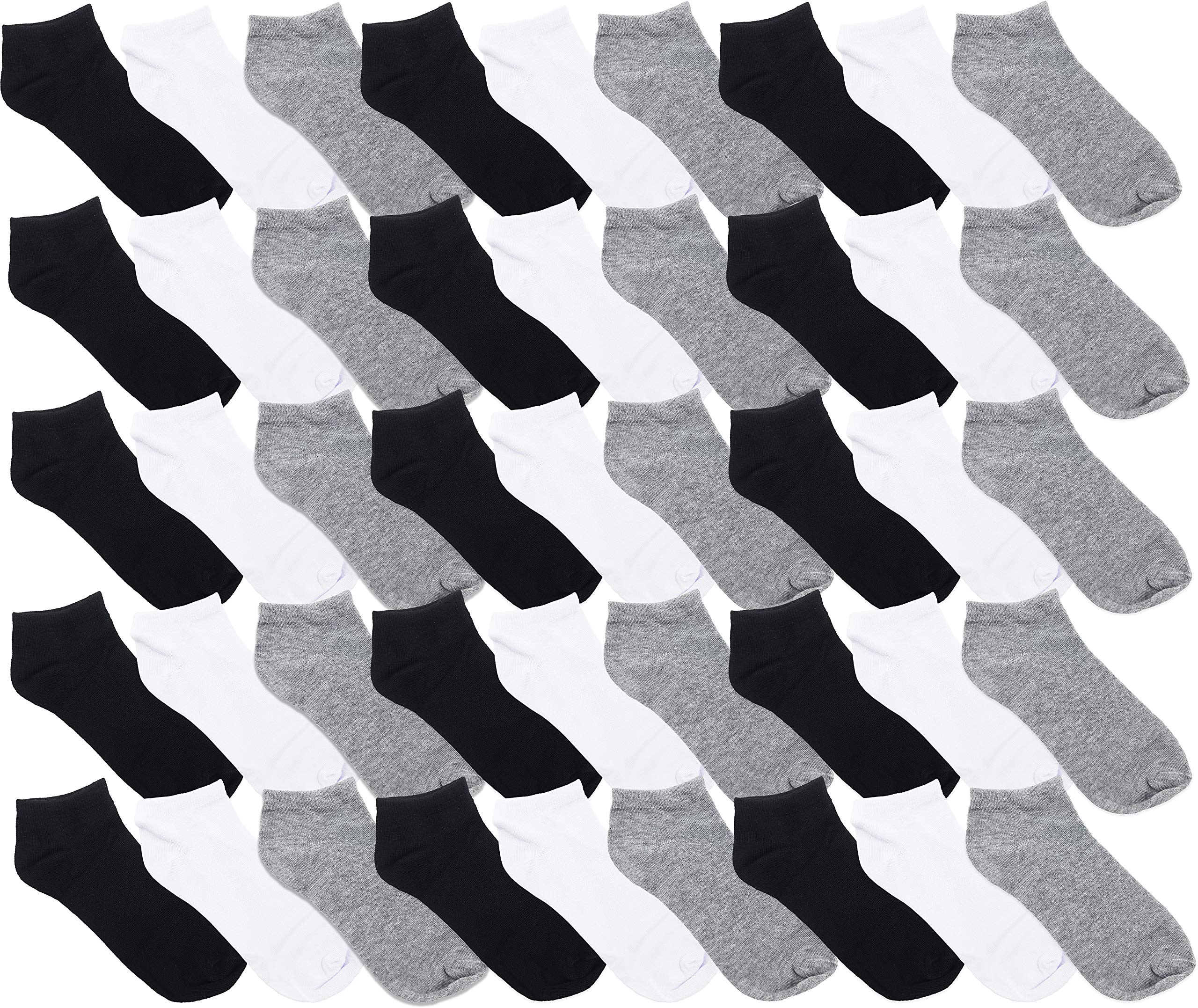 Winterlace Men's Ankle Socks - Low Cut No Show Casual Socks, 12-Pack Bulk Wholesale | Perfect for Work, Gym & Everyday Wear