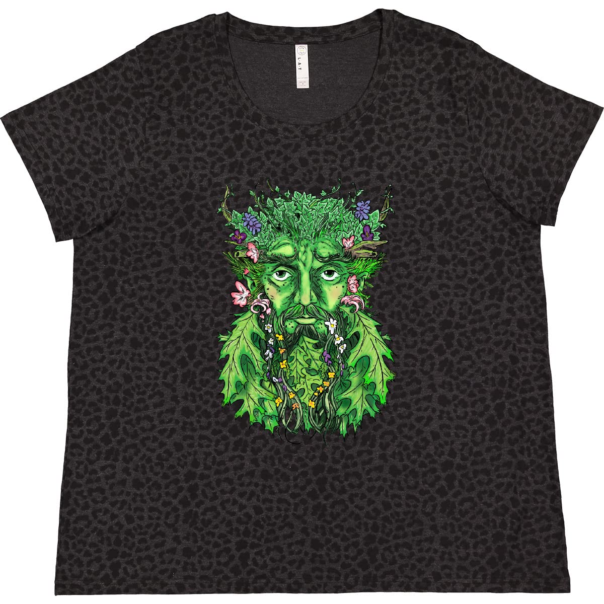 Inktastic 1st Day of Spring Greenman Spring Equinox Women's Plus Size T-Shirt - Comfortable Casual Tee for Spring Celebrations, Earth Day Events & Nature Lovers