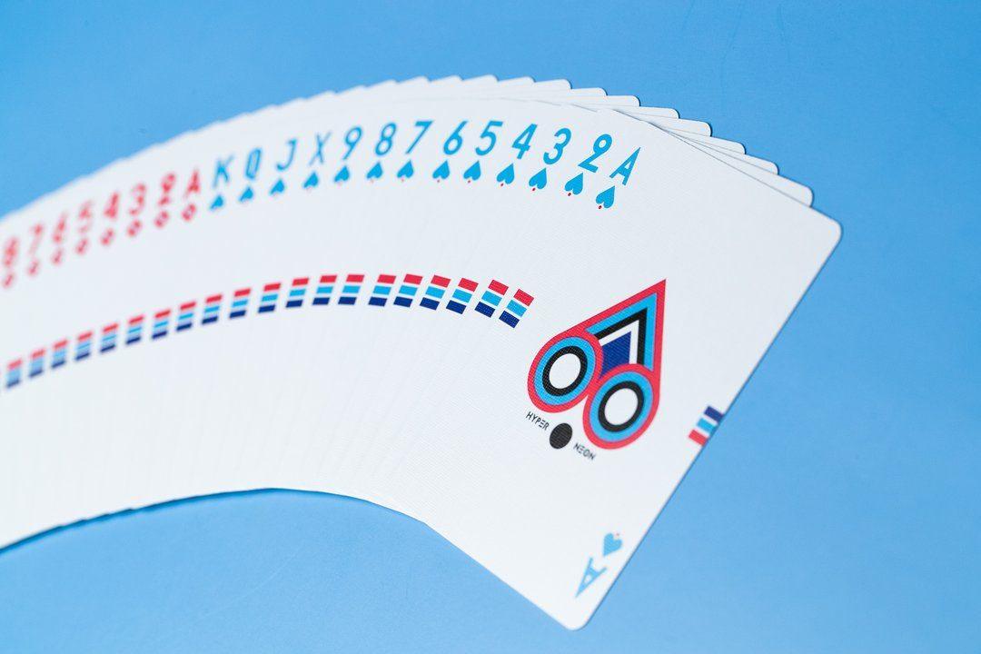 Hyper Neon Playing Cards by Riffle Shuffle - Vibrant UV Reactive Deck for Magic Tricks, Poker Nights & Cardistry Performances