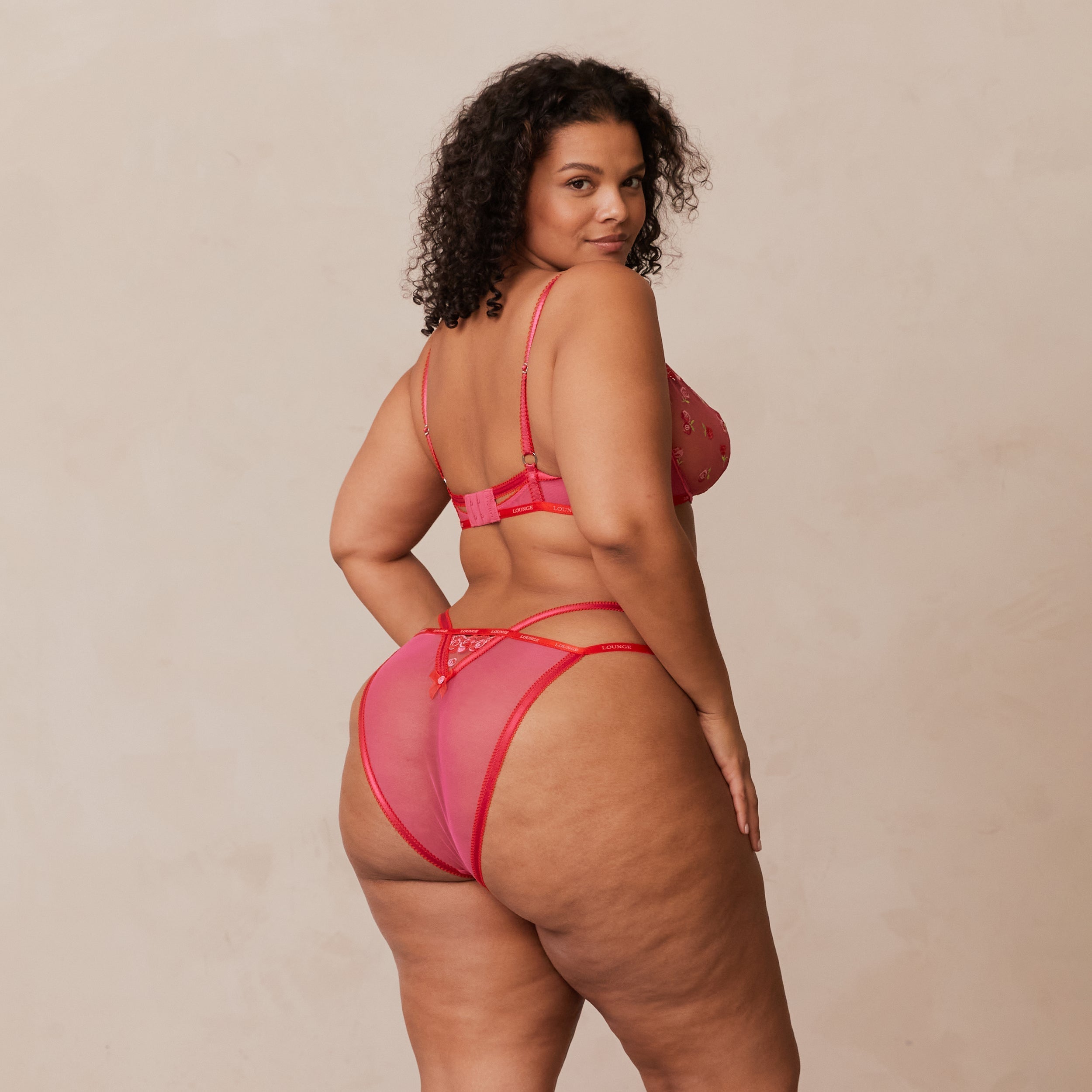 Blush Embroidered Balcony Bra - Hot Pink Lace Underwire Push Up Bra for Women | Perfect for Valentine's Day, Date Night & Special Occasions
