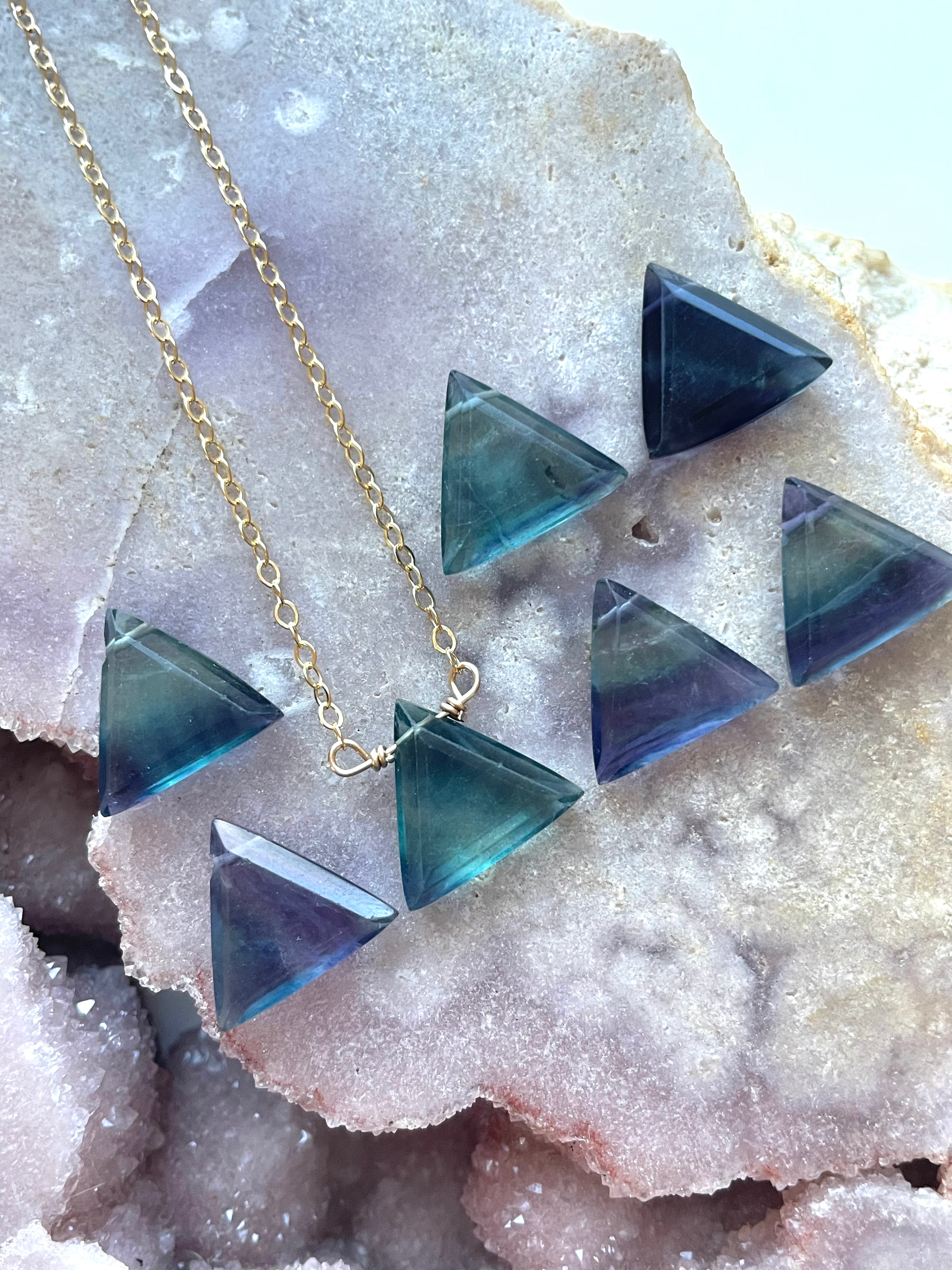 Rainbow Fluorite Necklace - Healing Crystal Jewelry for Women, Natural Stone Pendant for Chakra Balancing & Positive Energy - Perfect for Meditation, Yoga & Spiritual Gifts
