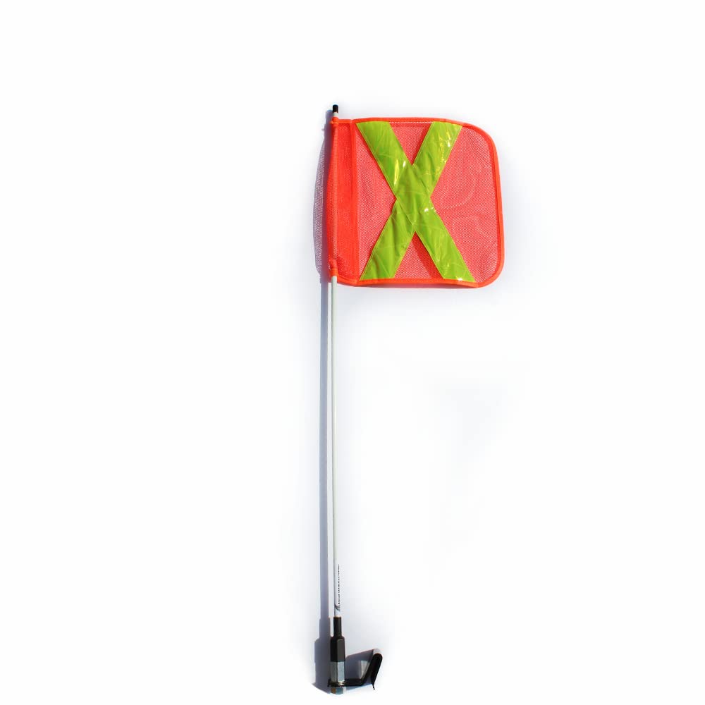 3' Safety Whip Light Duty Truck Whip with Window Mount - Orange Reflective Safety Flag for Off-Road Vehicles, ATV, UTV, Dune Buggies - Sold Individually | Perfect for Trail Riding, Desert Adventures & Construction Sites