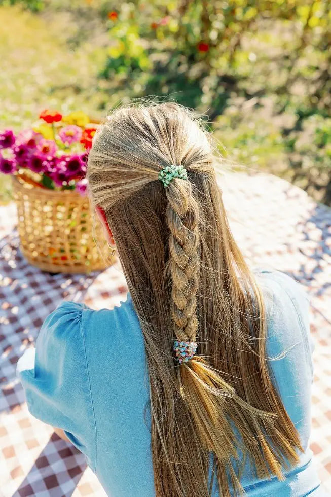 Small Hair Ties Pack - Soft & Stretchy Hair Elastics for Women & Girls (50pcs) - Perfect for Ponytails, Braids, and Everyday Hairstyles