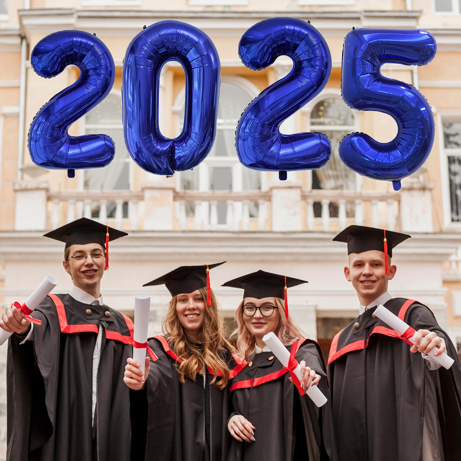 2025 Blue 40 Inch Foil Number Balloons - Graduation Party Decorations, New Year Eve 2025 Celebration Supplies | Perfect for Birthday Parties, Graduation Ceremonies, New Year Countdown Events & Festive Home Decor