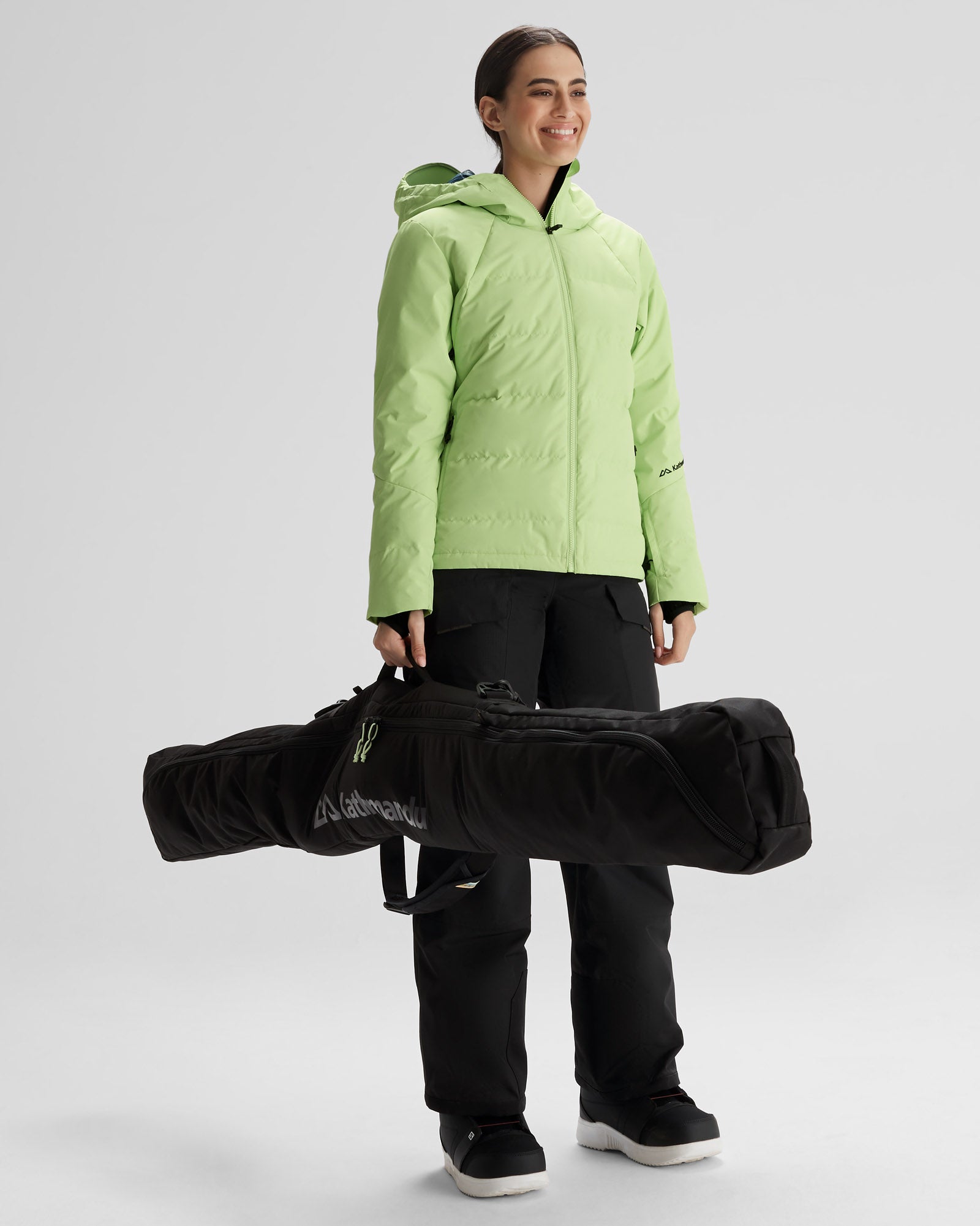 PWDR Days Snow Ski Bag - Waterproof & Durable Black Stingray Design for Skiing & Snowboarding - Perfect for Travel & Mountain Adventures