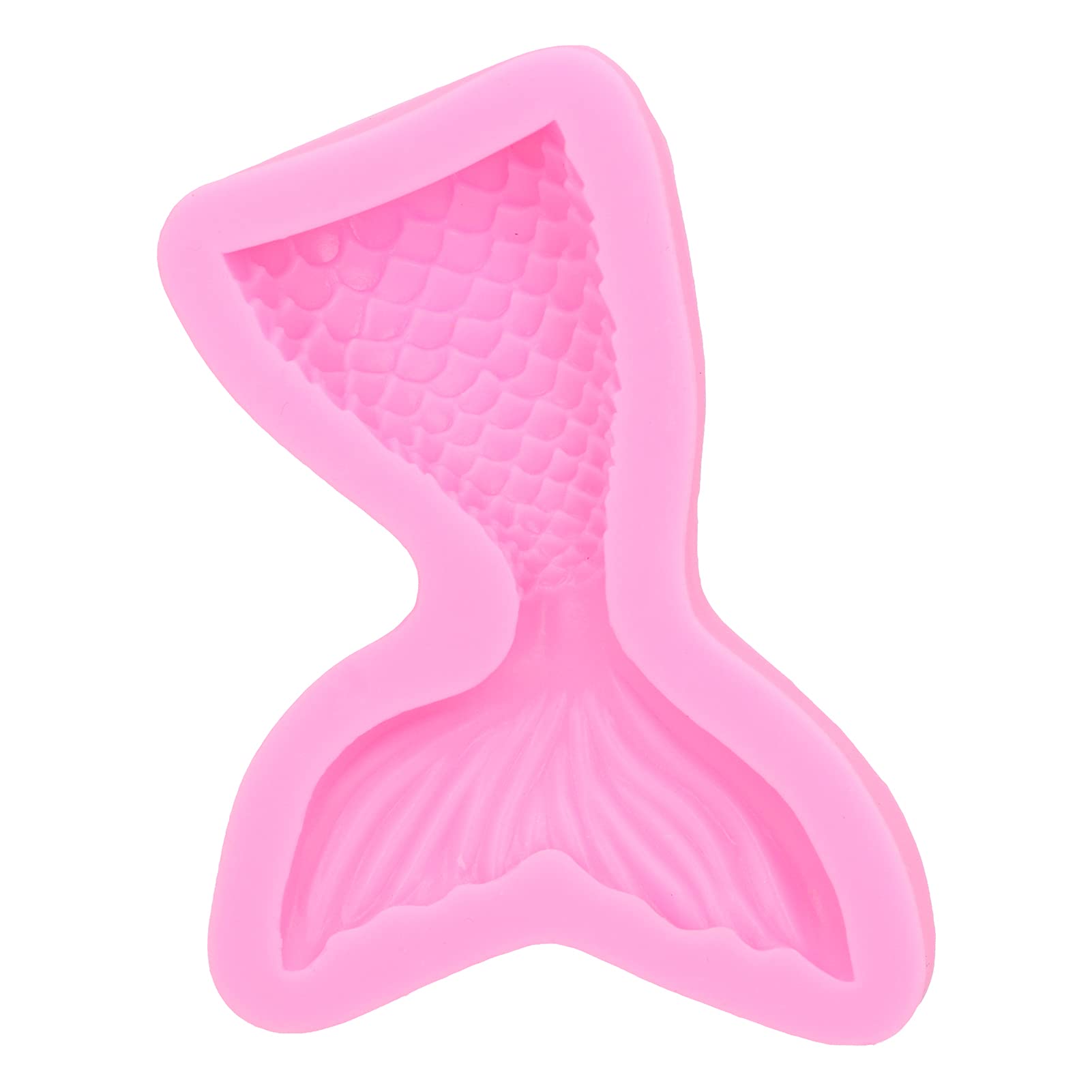 Premium Baking Mold Set - Ultra-Light Ceramic Chocolate & Fondant Molds for Desserts, Sugar Crafts, Cake Decorating - Pink Fish Tail Design for DIY Baking, Party Treats & Wedding Cake Toppers
