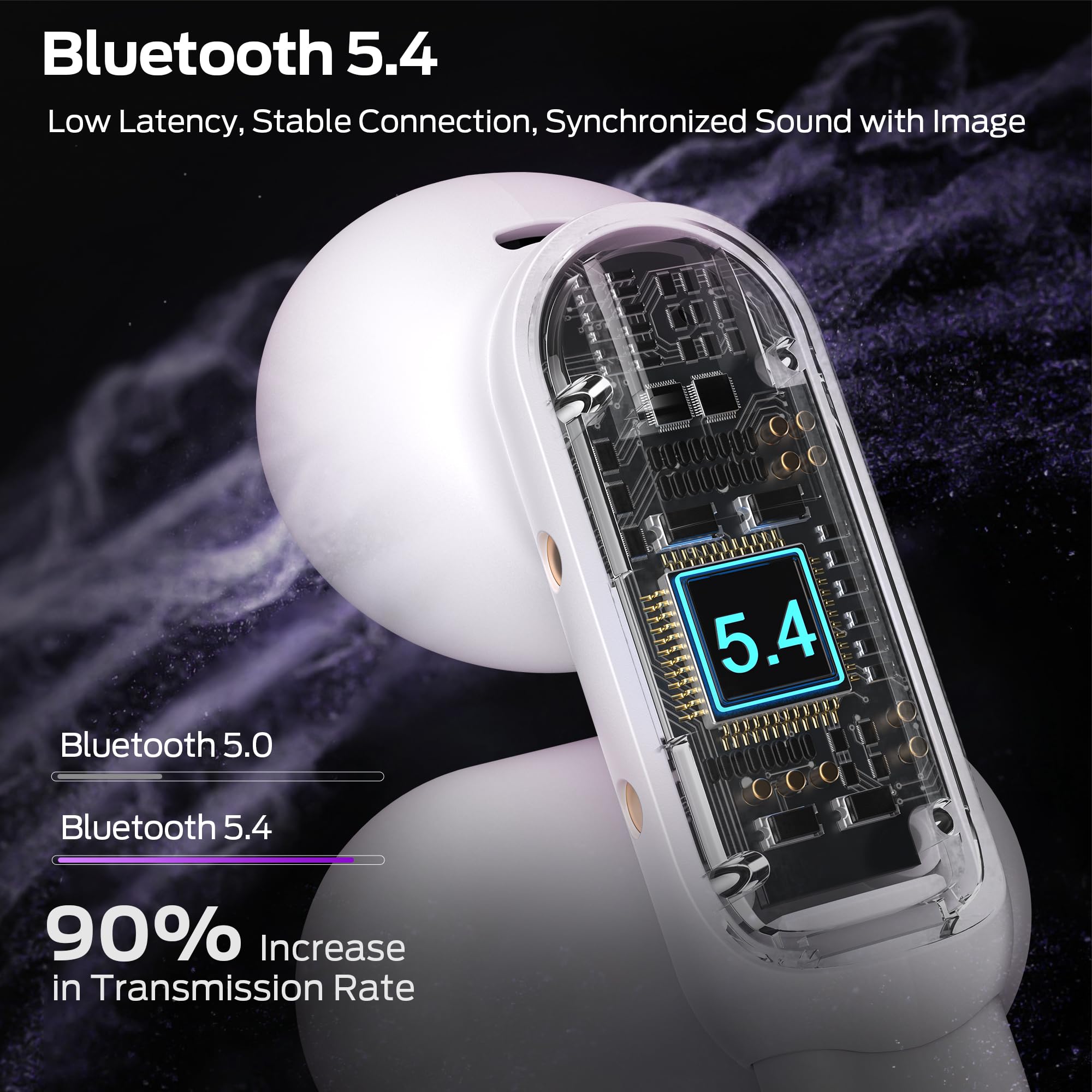 Monster Open AC601 Wireless Earbuds - Bluetooth 5.3 Open Ear Headphones with Touch Control, IPX5 Waterproof, 30H Playtime for Running, Cycling, Gym Workouts & Outdoor Sports