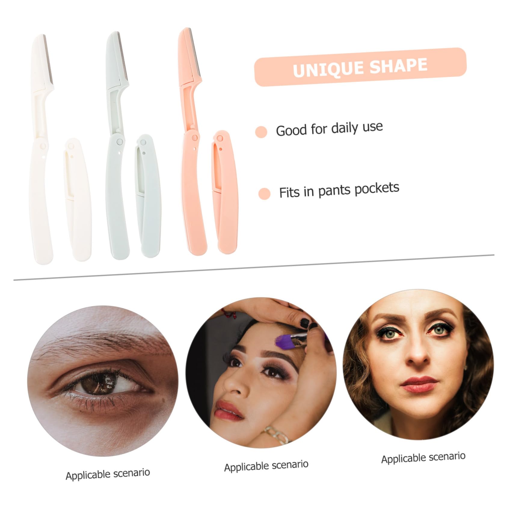 6pcs Women's Facial Razors - Eyebrow & Face Hair Trimmer with Comb - Smooth Skin for Eyebrow Shaping & Peach Fuzz Removal - Perfect for Home & Travel Use