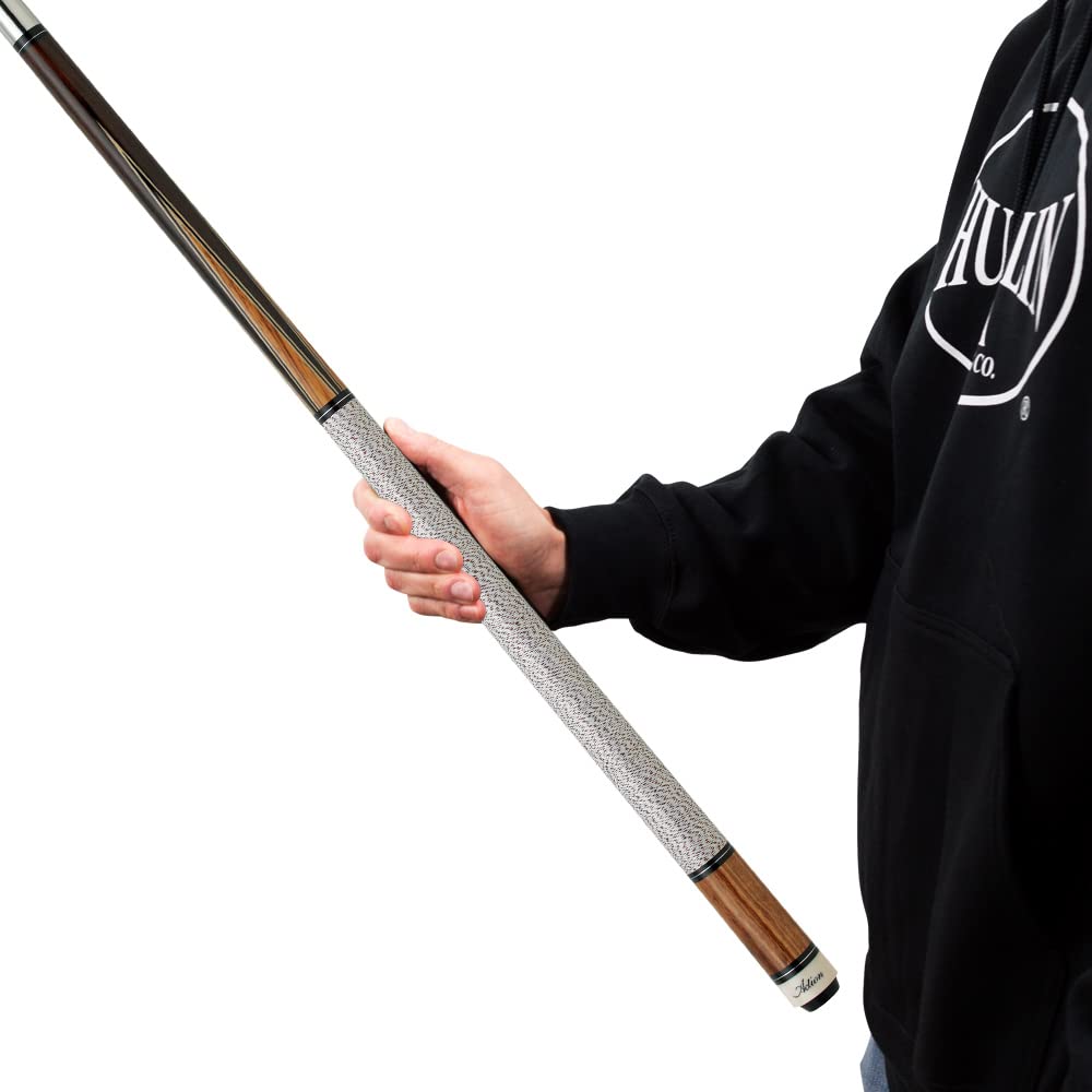 Premium Billiards Pool Cue Stick with Chocolate & Zebrawood Inlay Design - Perfect for Professional Play, Home Game Rooms, and Tournament Use