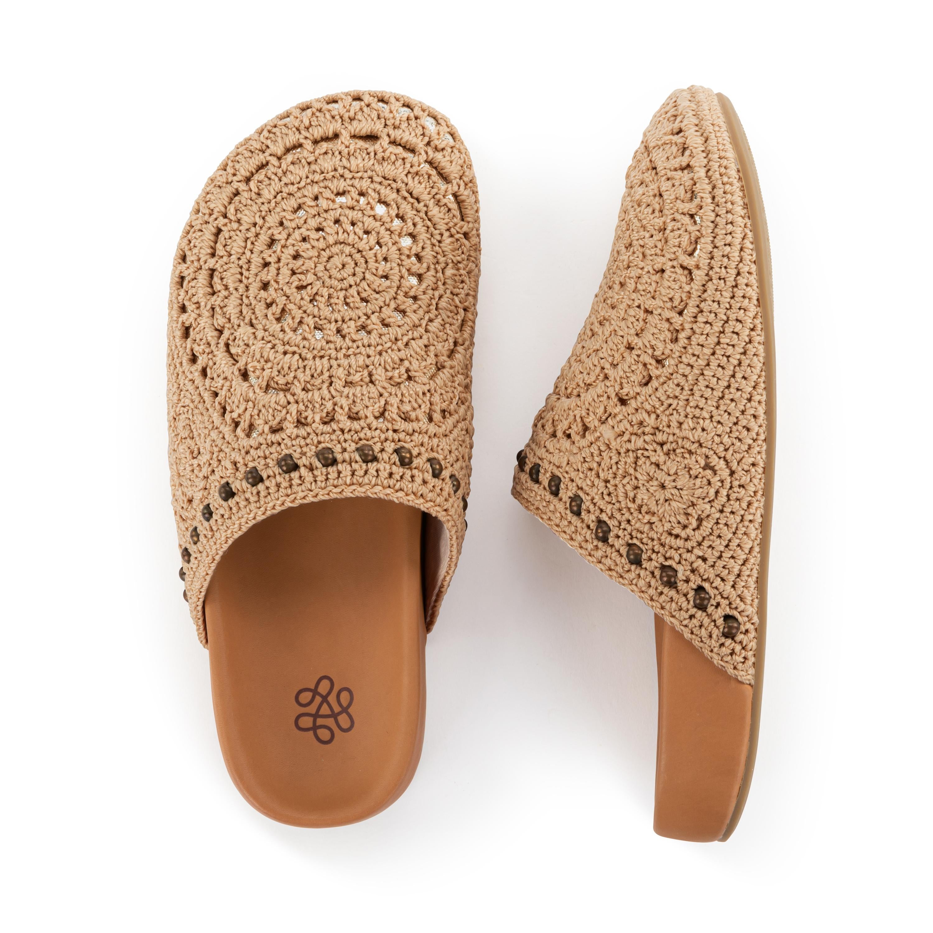 Bolinas Crochet Clogs for Women - Comfortable Handmade Summer Slide Sandals with Arch Support - Perfect for Beach, Pool, and Casual Outings