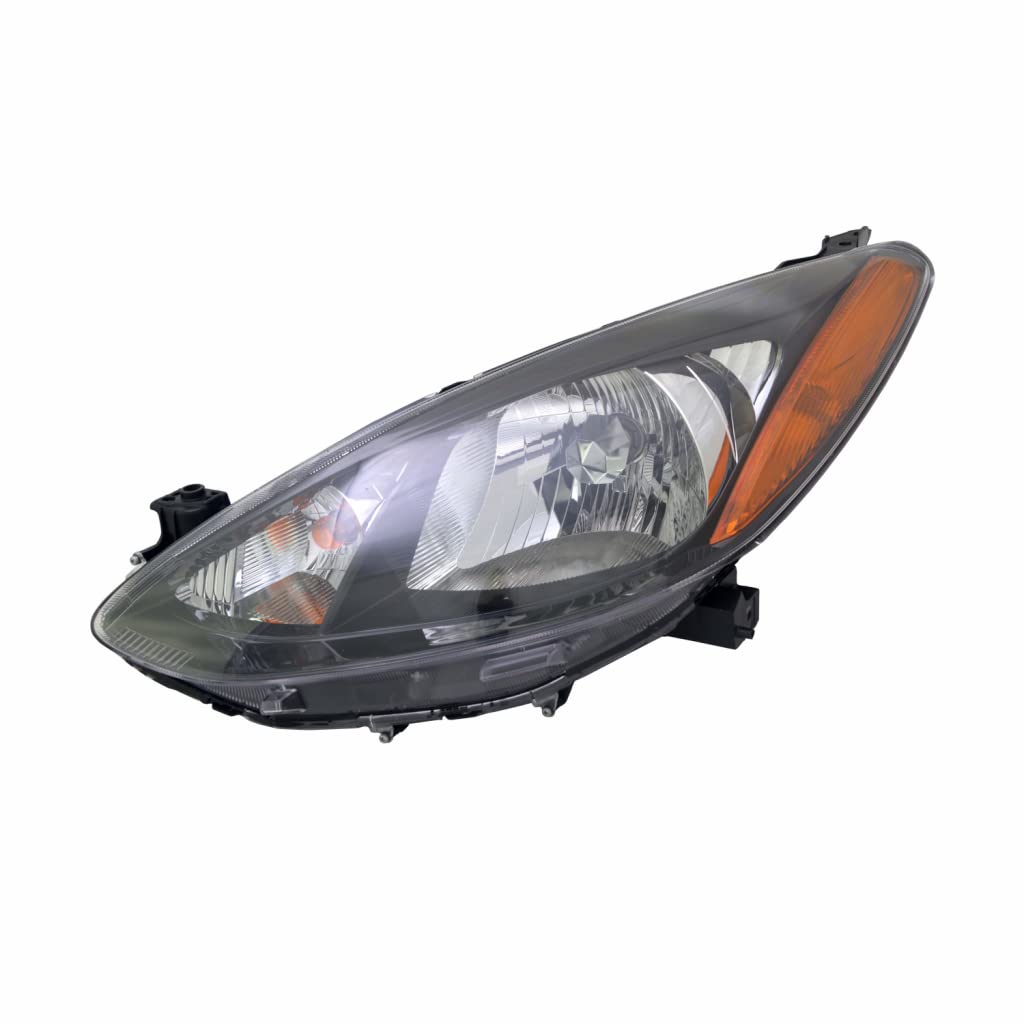CarLights360: 2011-2014 Mazda 2 Headlight Assembly - Driver Side (DOT Certified, Part# MA2518144) | Replacement Headlights for Night Driving & Enhanced Visibility