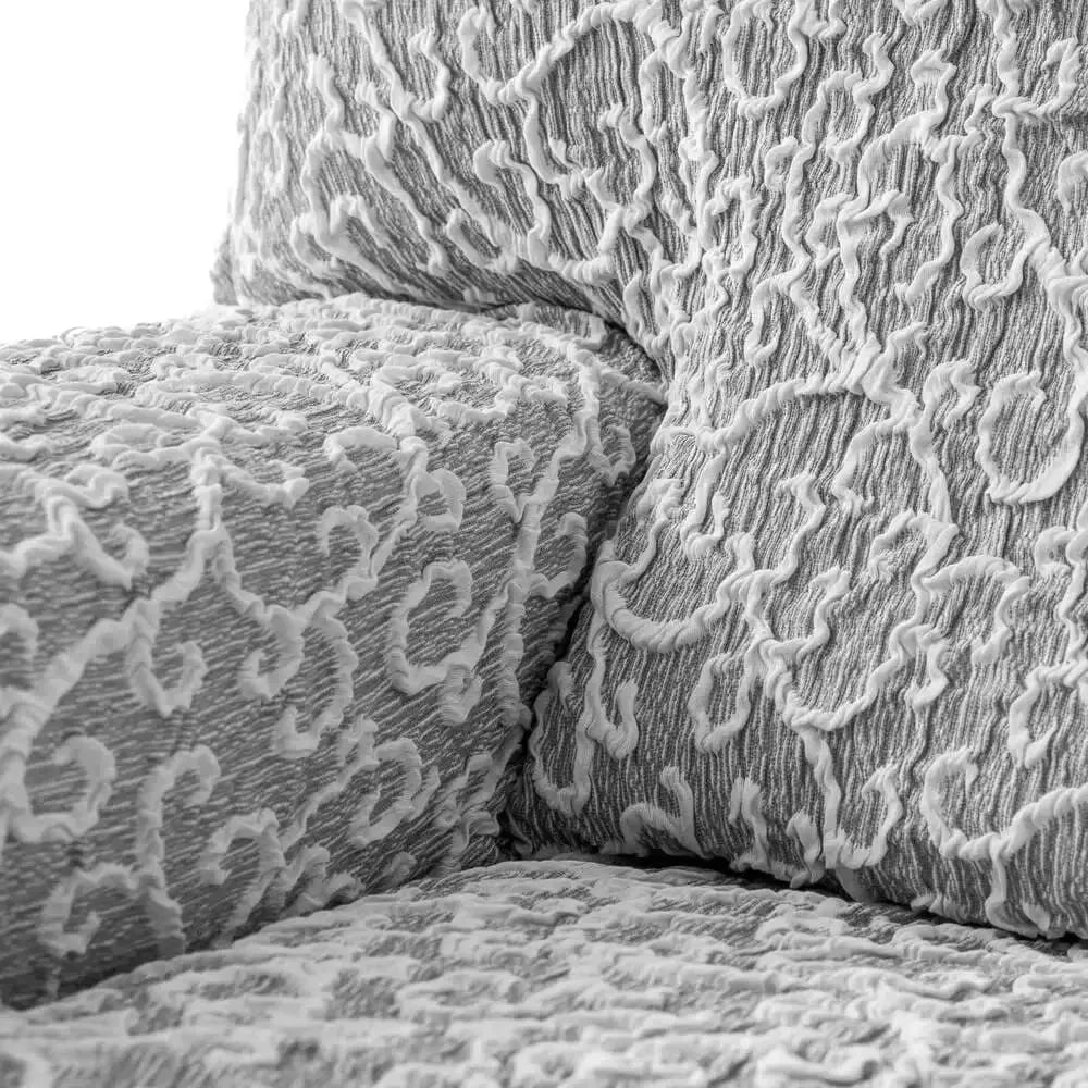 3 Seater Recliner Slipcover - Jacquard 3D Collection Sofa Cover | Stretchable Furniture Protector for Living Room, Home Theater & Family Room