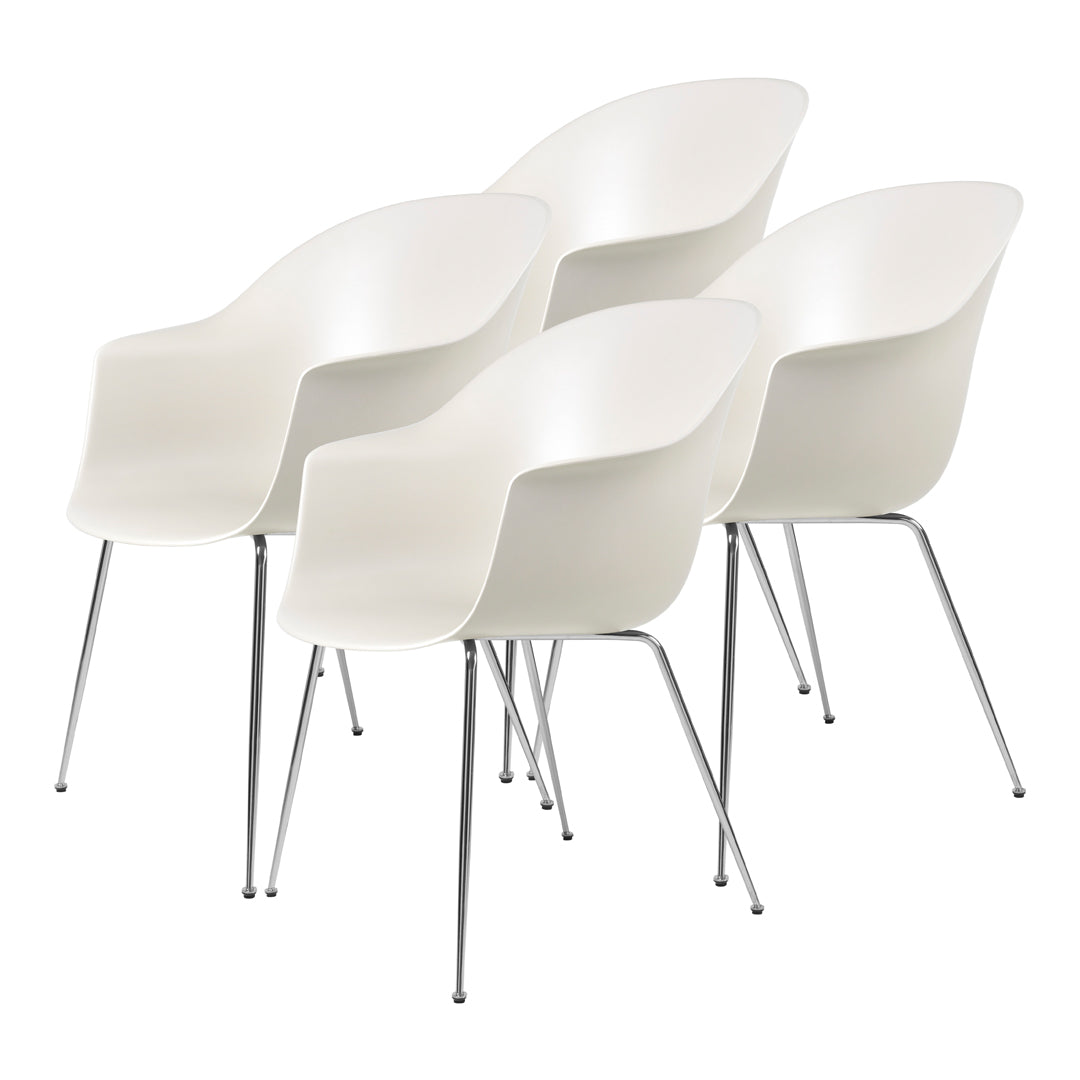 Modern Bat Dining Chair with Conic Base - Unupholstered Wooden Seat for Kitchen, Dining Room & Restaurant - Stylish & Comfortable Seating Solution
